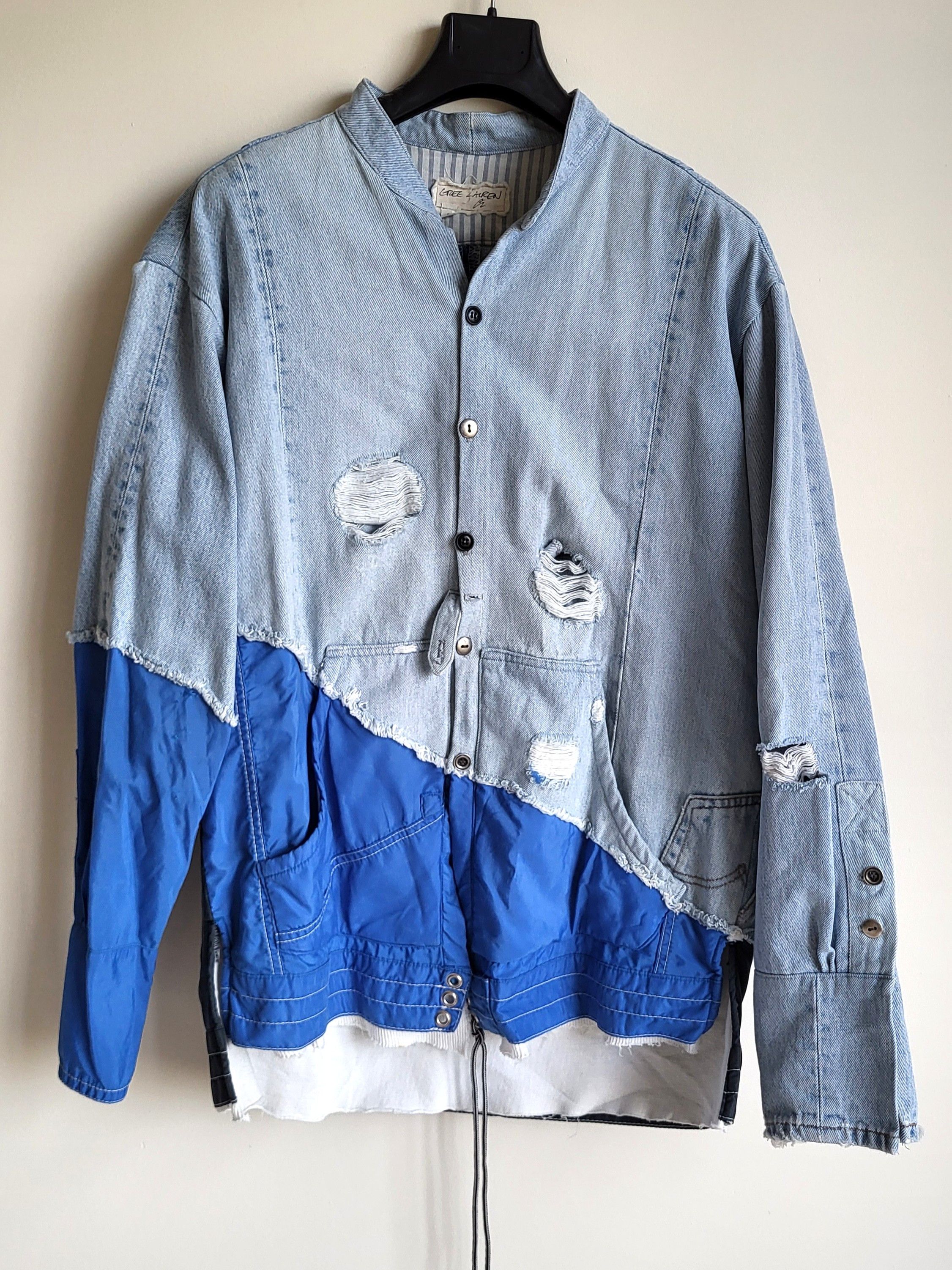 Greg Lauren GREG LAUREN 50/50 Denim Blue Birdwell Studio Denim Shirt Size US M / EU 48-50 / 2 - 1 Thumbnail