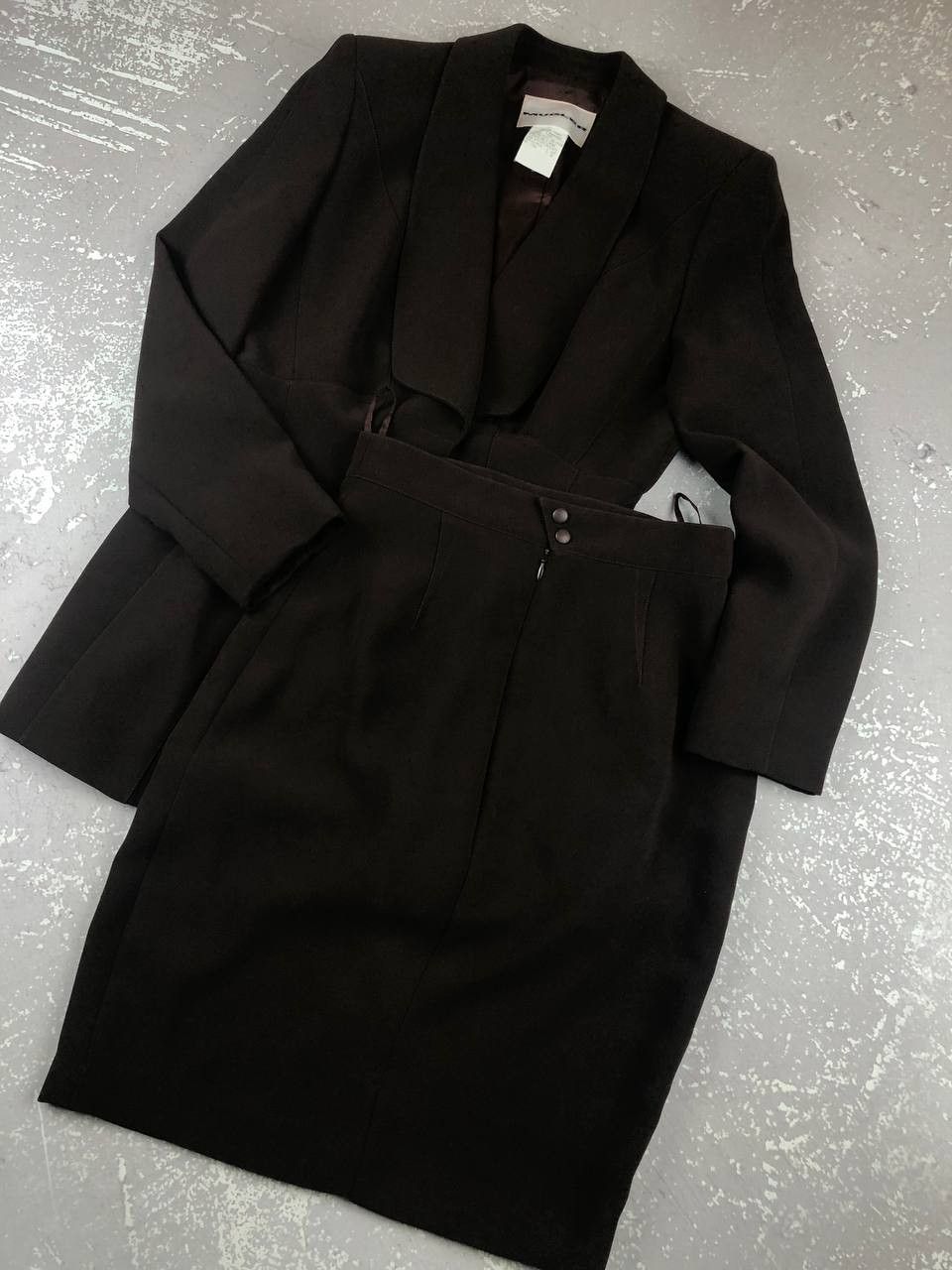 Mugler EXCLUSIVE! VINTAGE MUGLER BROWN FITTED SUIT Size M / US 6-8 / IT 42-44 - 3 Thumbnail