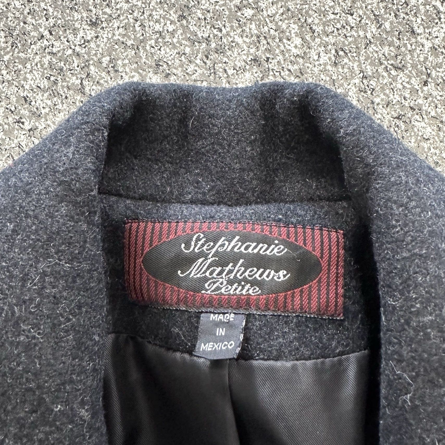 Doublet Stephanie Mathews Coat Womens 10 M Vintage Overcoat Wool Gray Tweed Long Sleeve Button Zip Hallmark Vintage Trench Size L / US 10 / IT 46 - 3 Thumbnail