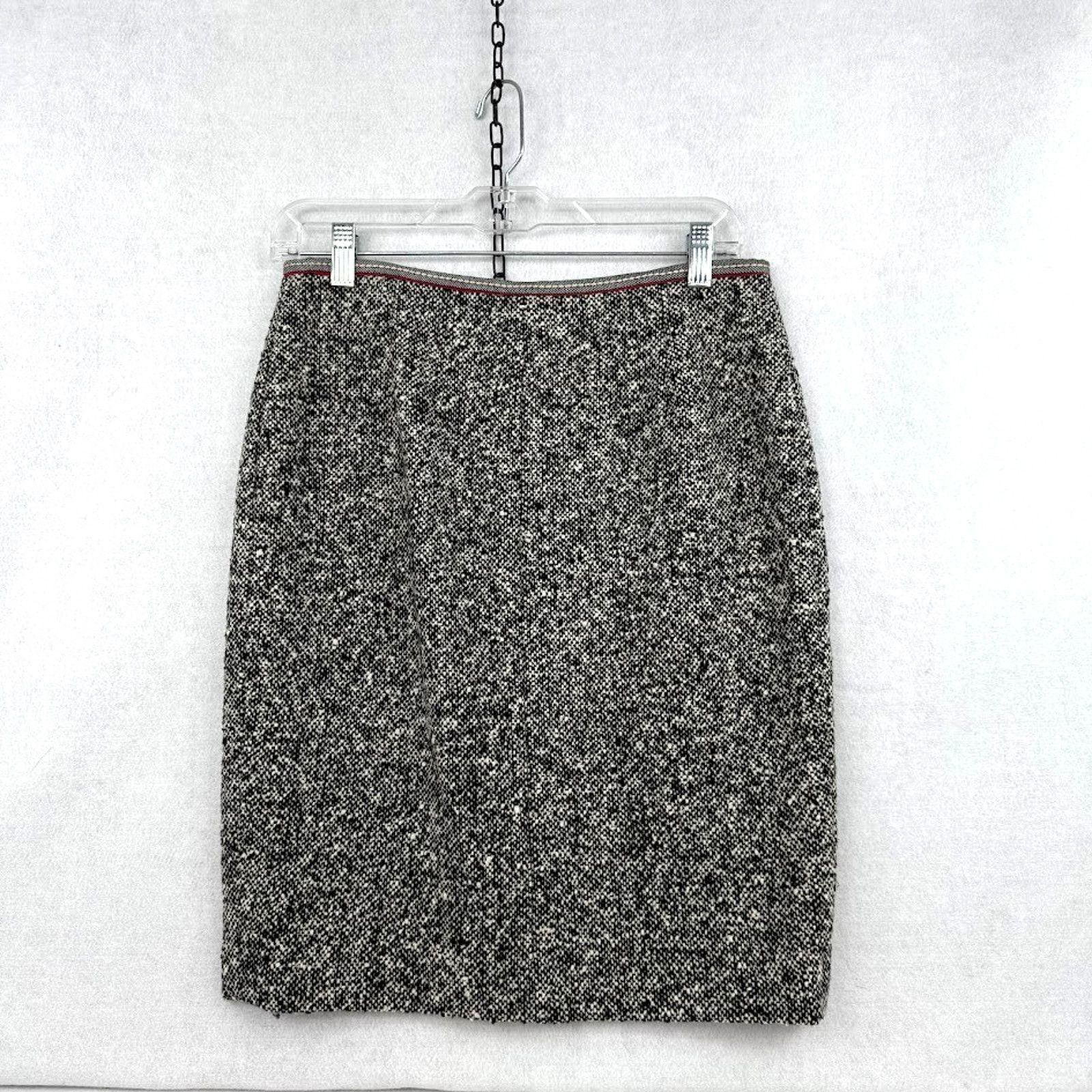 PAULE KA Paule Ka Wool Tweed Skirt FR40 US8 Exposed Back Zip Y2K Size 30" / US 8 / IT 44 - 1 Thumbnail