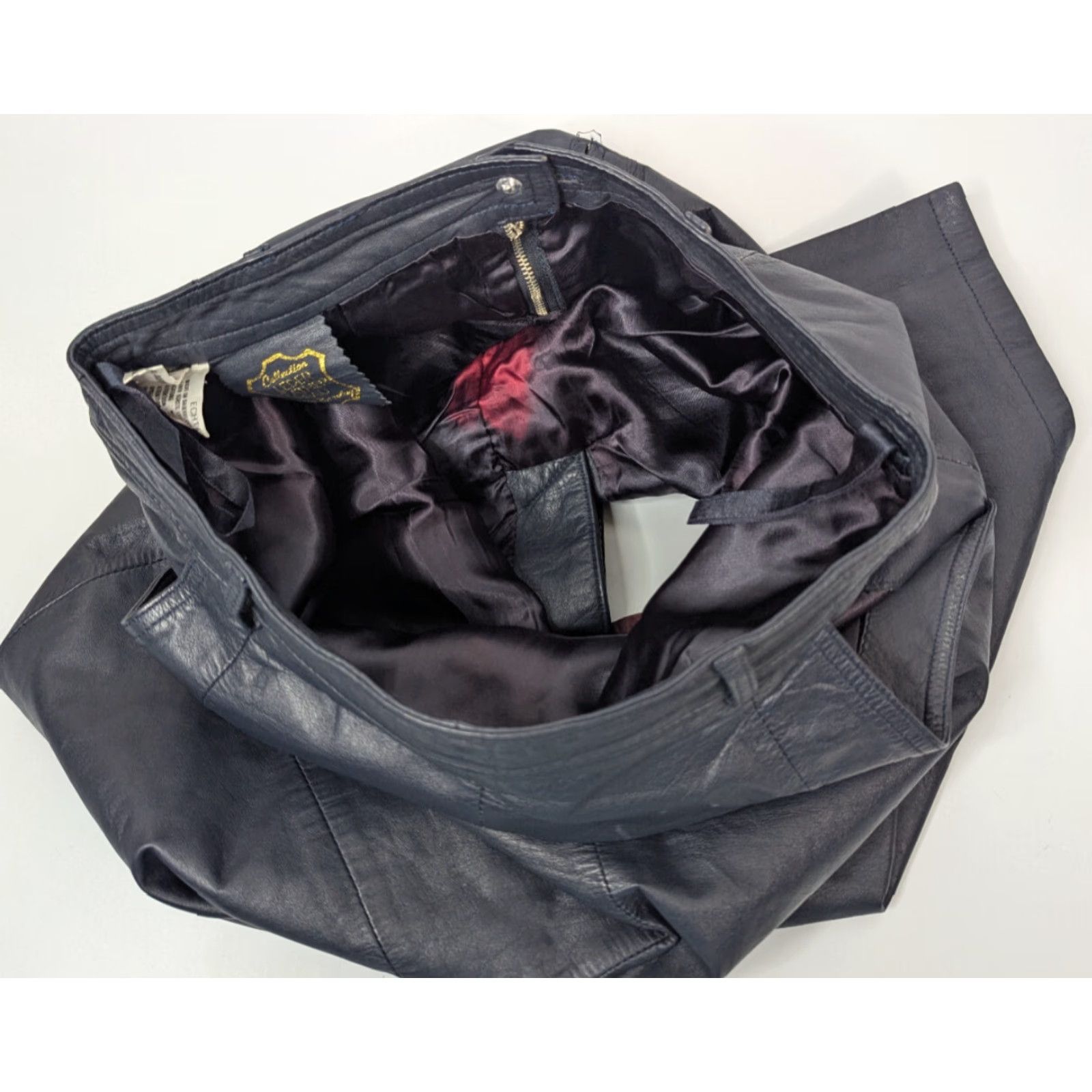 Vintage VINTAGE Betty Barclay Nappa Leather Black Pencil Skirt Pockets Size 38 Size 26" / US 2 / IT 38 - 5 Thumbnail