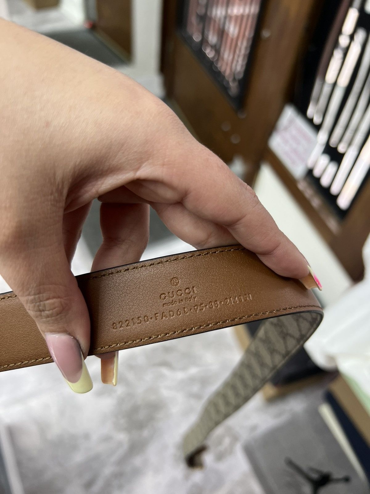 Gucci Gucci GG Supreme Monogram Square Belt Size 38 - 6 Thumbnail