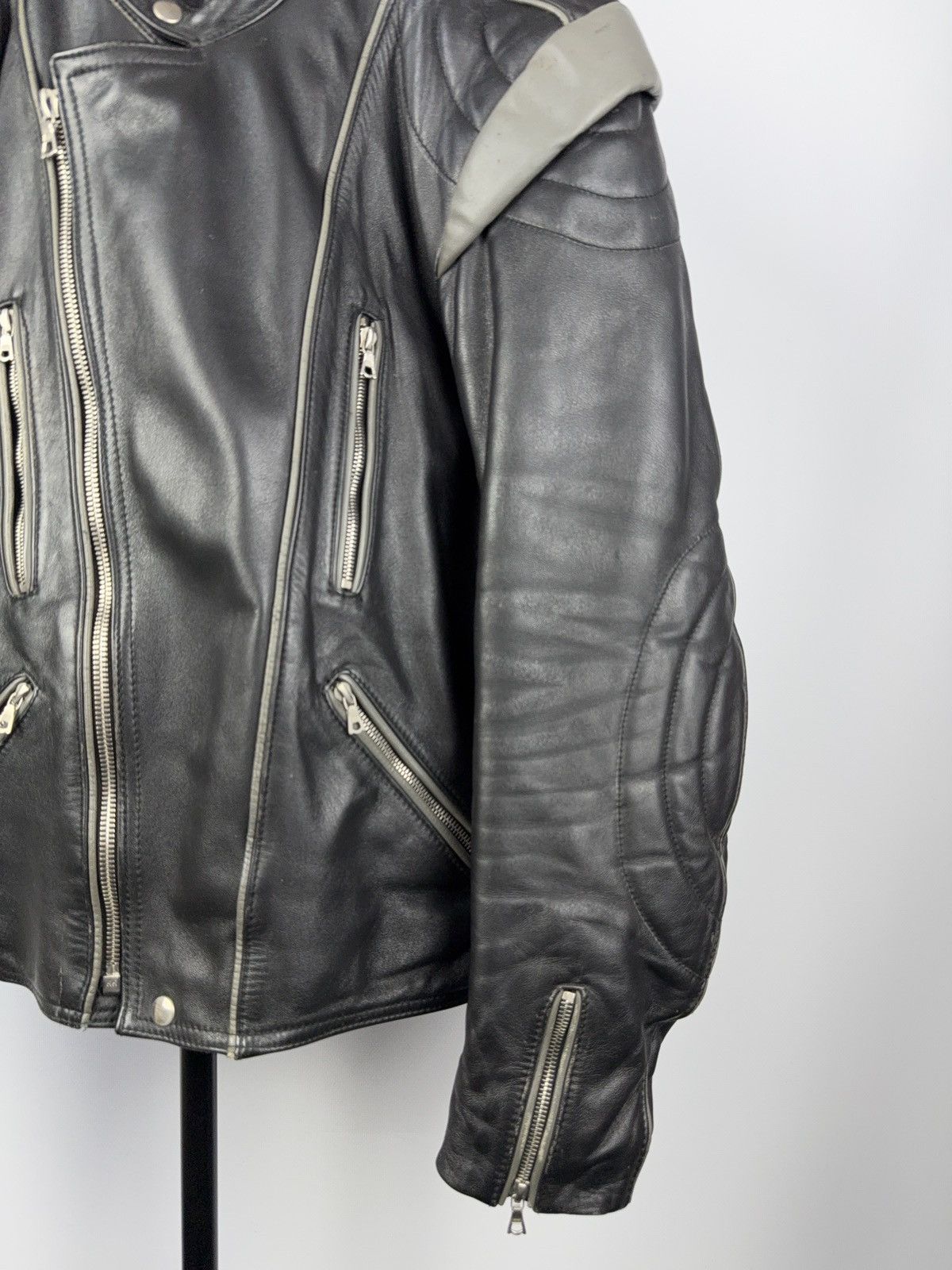 Other Vintage Schwabenleder German Biker Jacket Quilted Leather Size US L / EU 52-54 / 3 - 4 Thumbnail