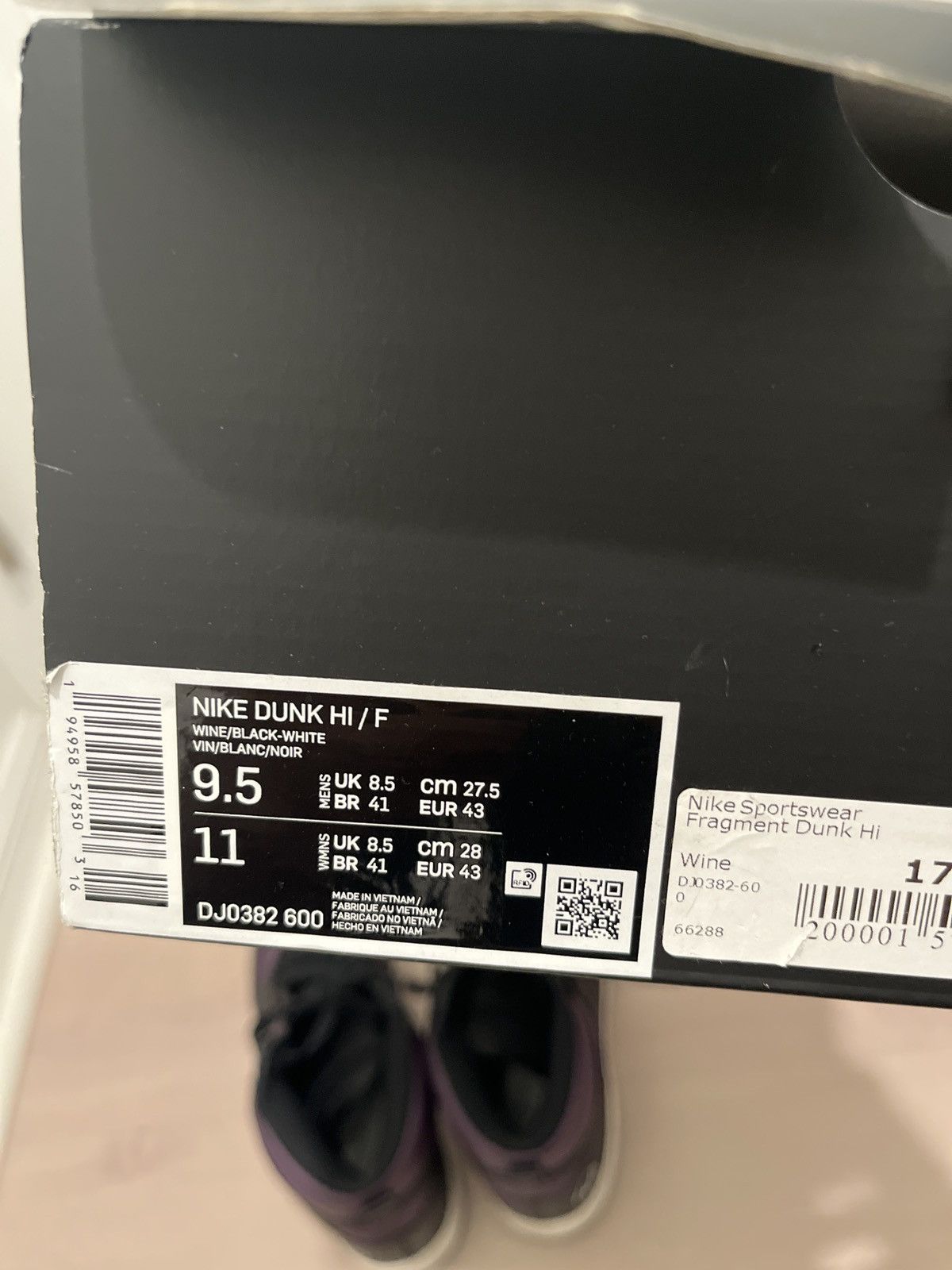 Fragment Design × Nike Nike Dunk High Fragment Beijing 2021 Size US 9.5 / EU 42-43 - 7 Thumbnail