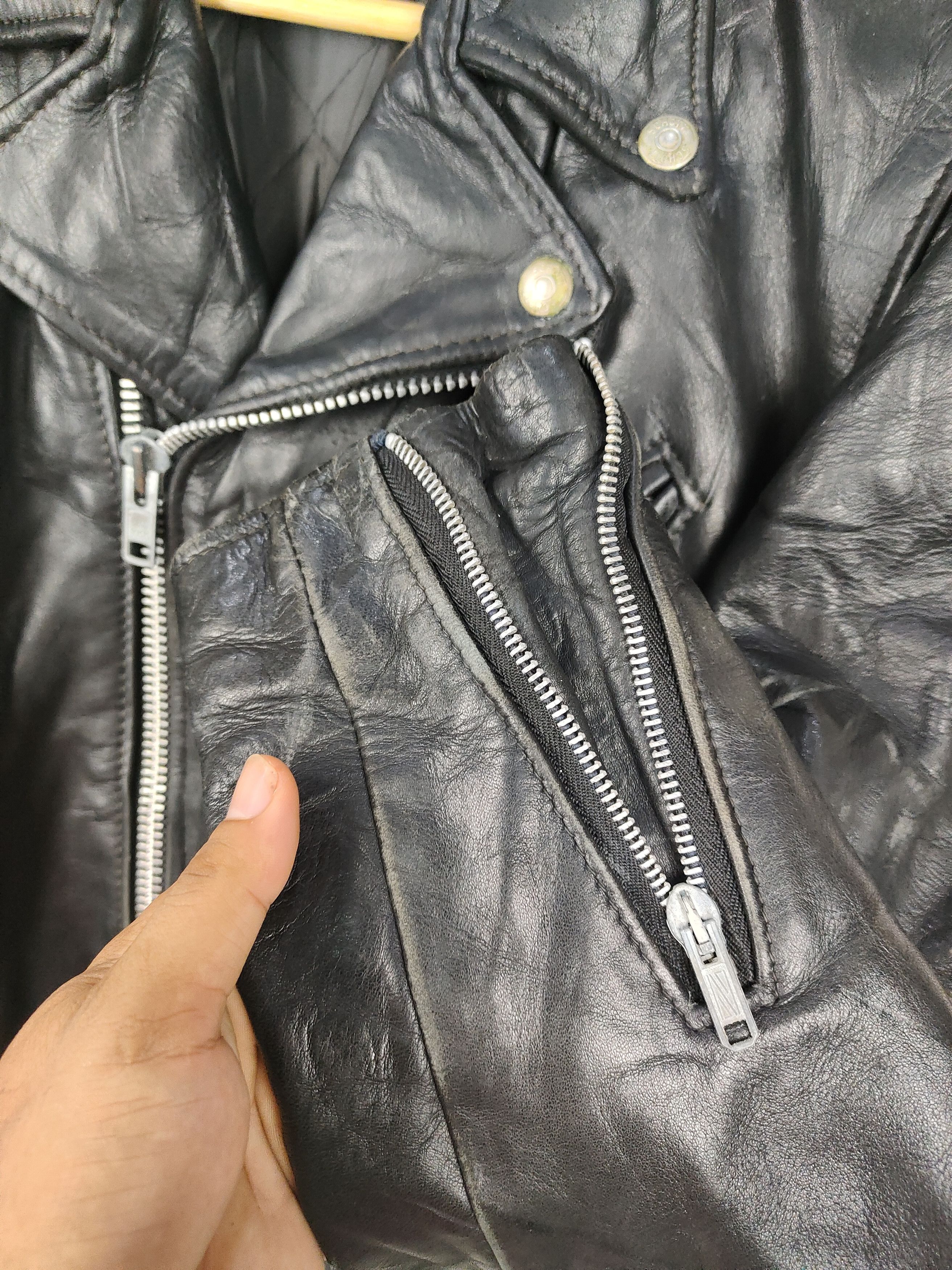 Schott × Vintage Vintage Schott Perfecto Rock Punkstyle Leather Jacket Size US S / EU 44-46 / 1 - 6 Thumbnail