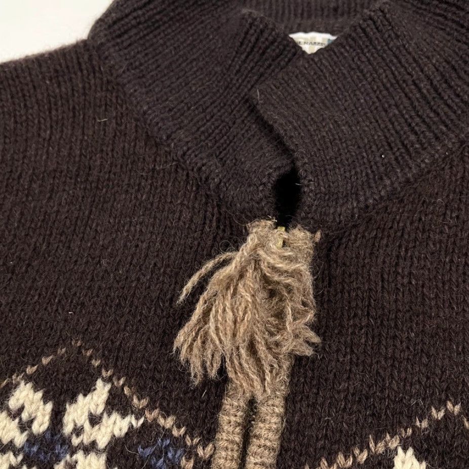 Vintage VINTAGE Paul Harris Cardigan Sweater Women XL Brown Fair Isle Full Zip Wool Knit Set Casual, Workwear, Party Womens Size XL / US 12-14 / IT 48-50 - 6 Thumbnail