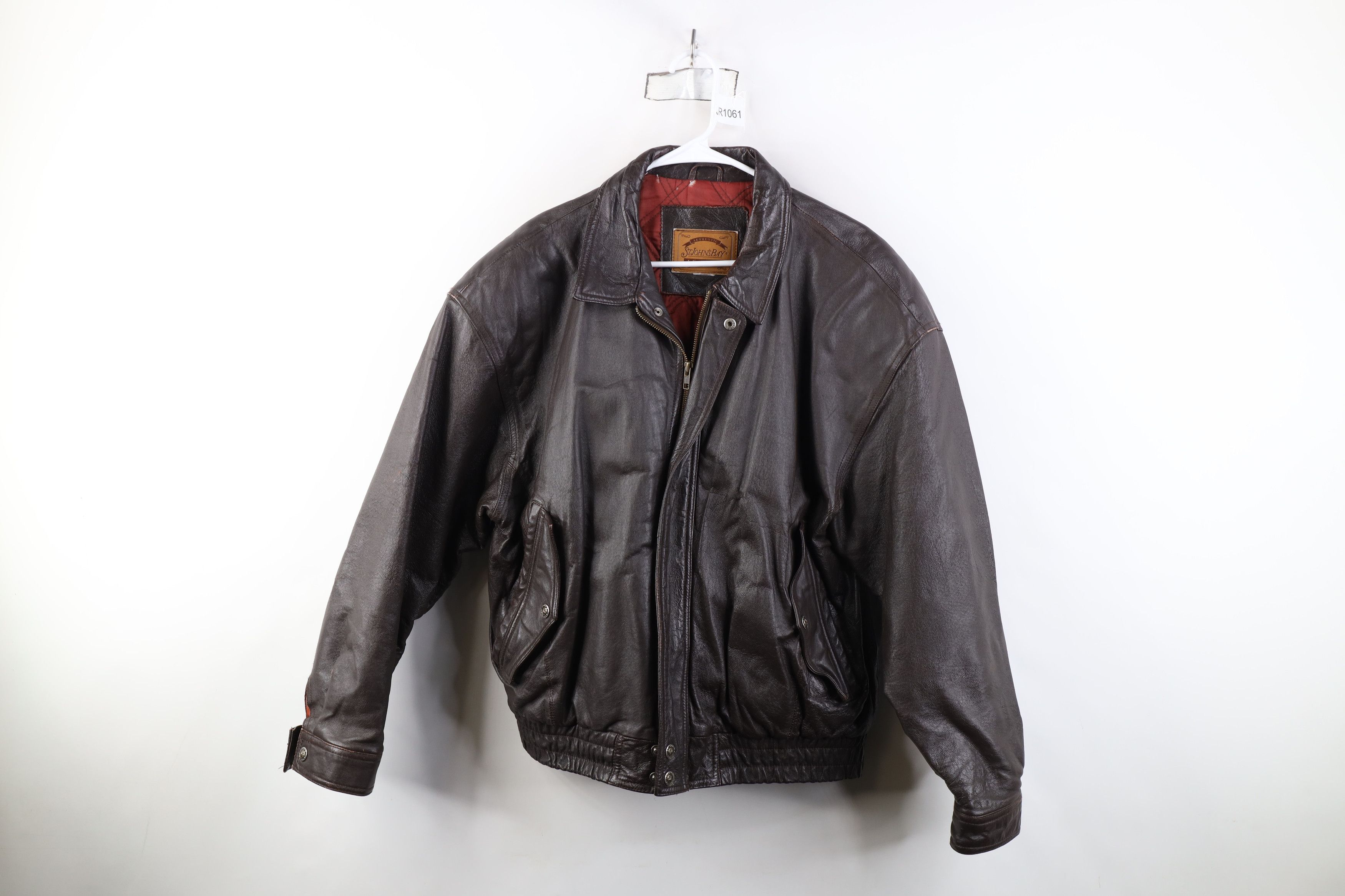 Vintage Vintage 90s Streetwear Leather Flight Bomber Jacket Brown Size US XL / EU 56 / 4 - 1 Thumbnail