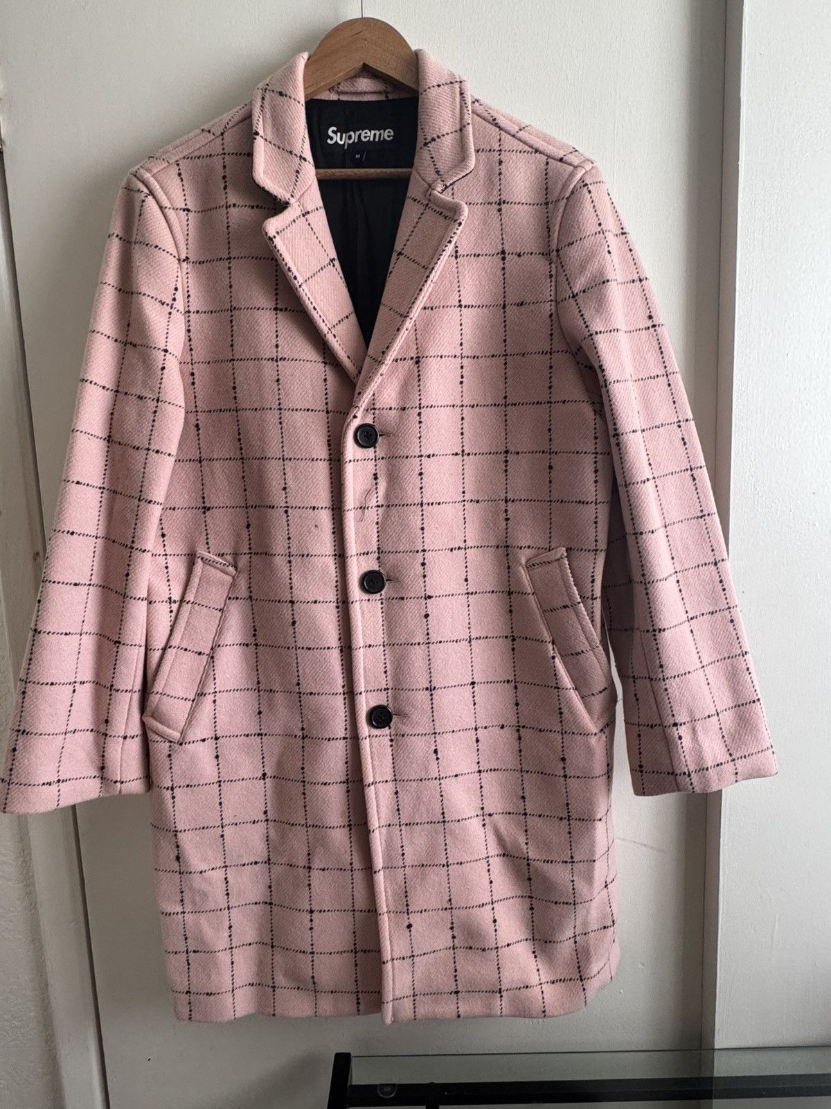 Supreme Supreme Wool Windowpane Overcoat Size US M / EU 48-50 / 2 - 1 Thumbnail