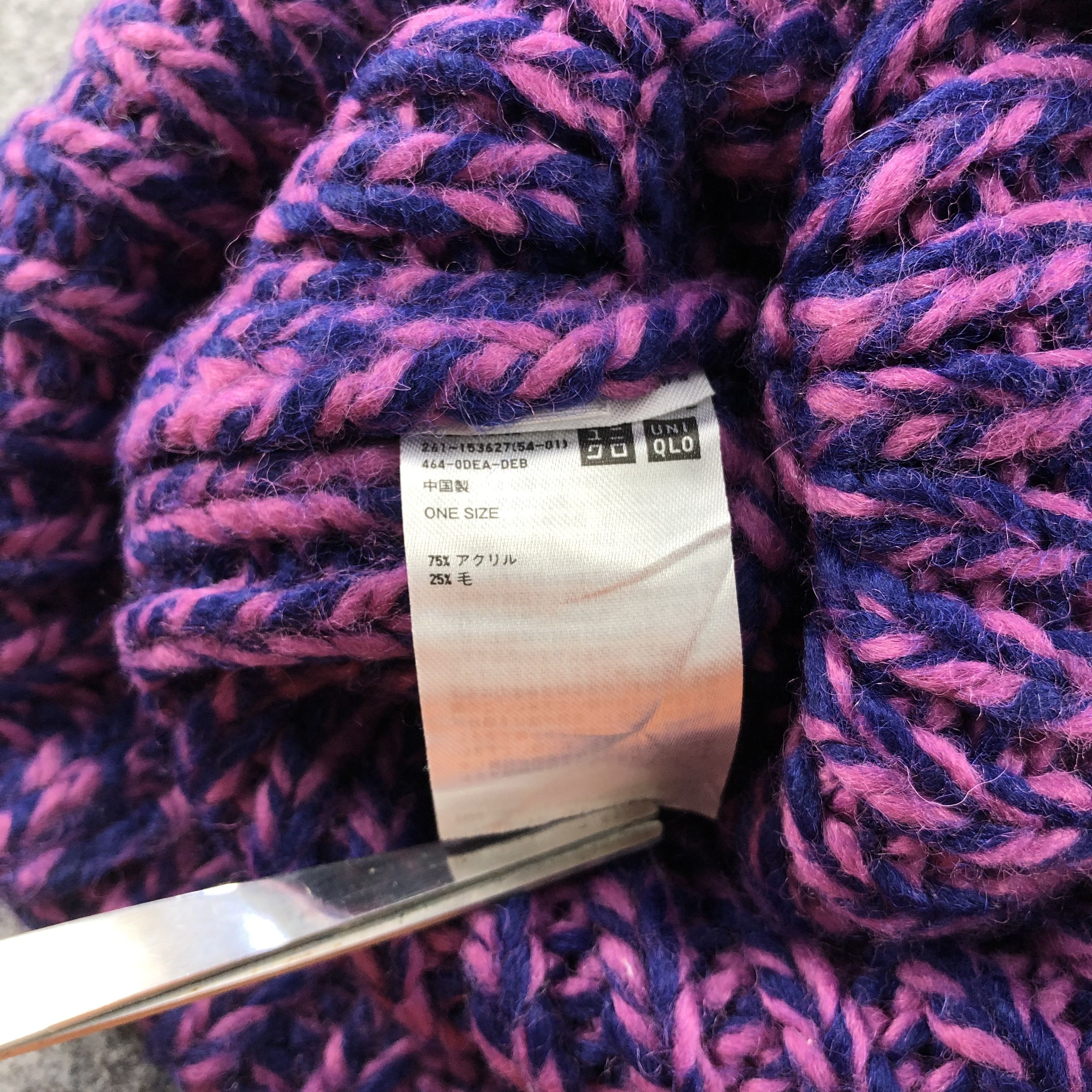 Japanese Brand Uniqlo Purple Bobble Beanie Snowcap Snow Hat B487 Size ONE SIZE - 5 Thumbnail