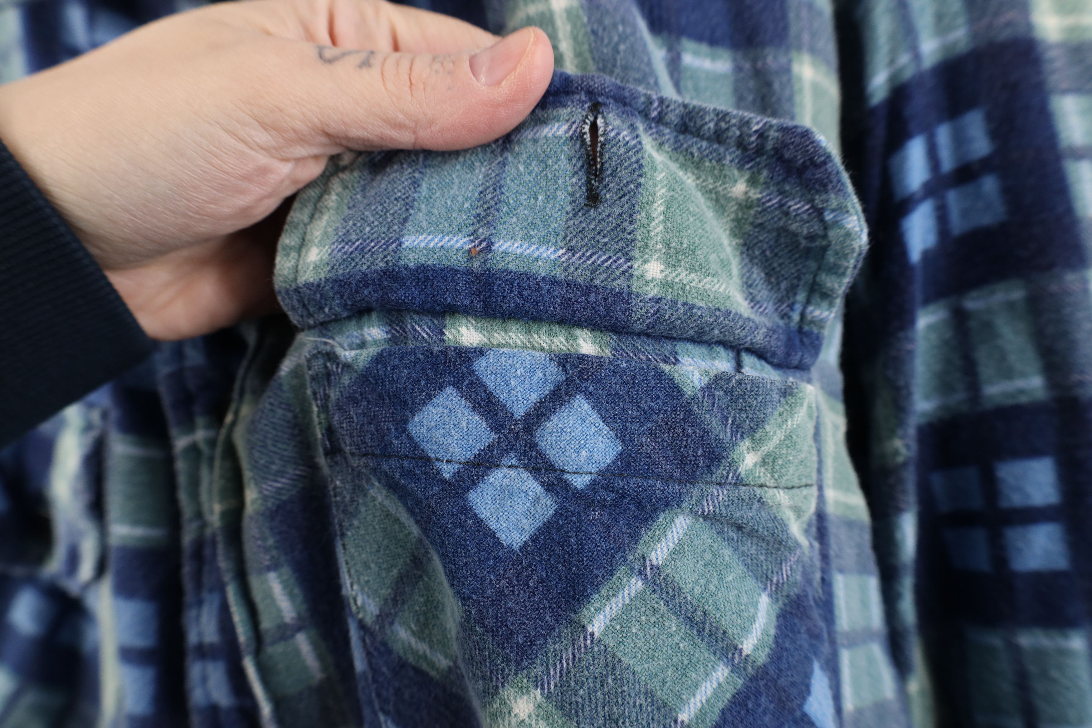 Vintage Vintage 90s Streetwear Flannel Button Shirt Jacket Jac Shirt Size US XXL / EU 58 / 5 - 4 Thumbnail