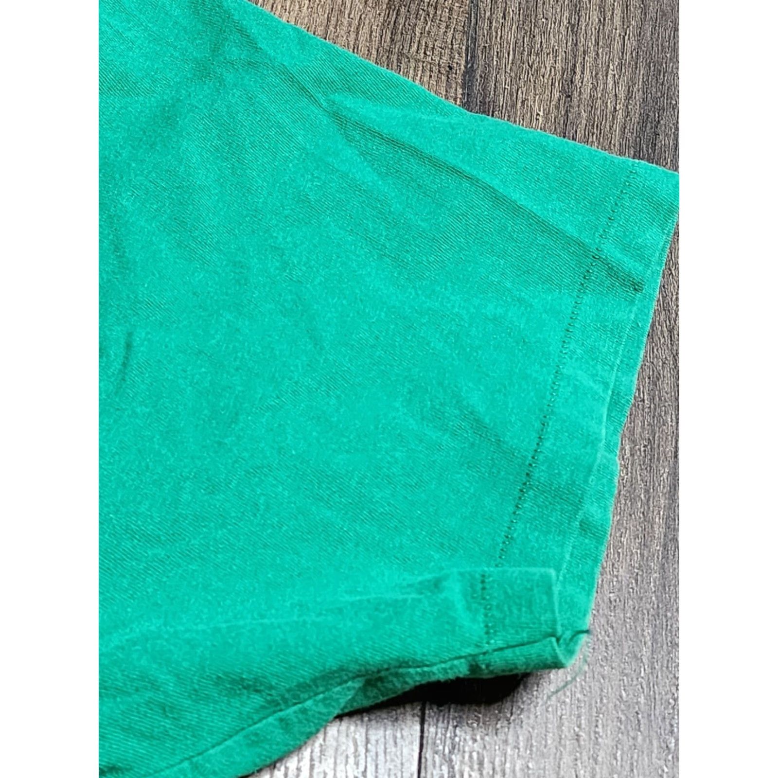 Hanes VINTAGE Hanes Her Way T-Shirt XL Green 90s Casual Women Single Stitch Cotton Size XL / US 12-14 / IT 48-50 - 6 Thumbnail