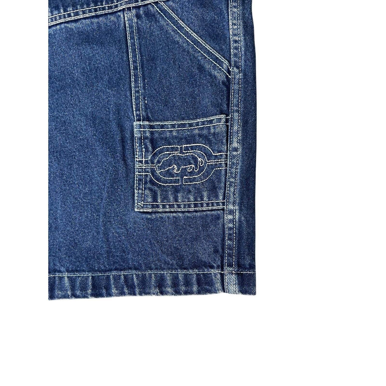 Ecko Unltd. × Vintage Vintage Y2k Ecko Unltd Carpenter Denim Jean Shorts Size US 38 / EU 54 - 6 Thumbnail
