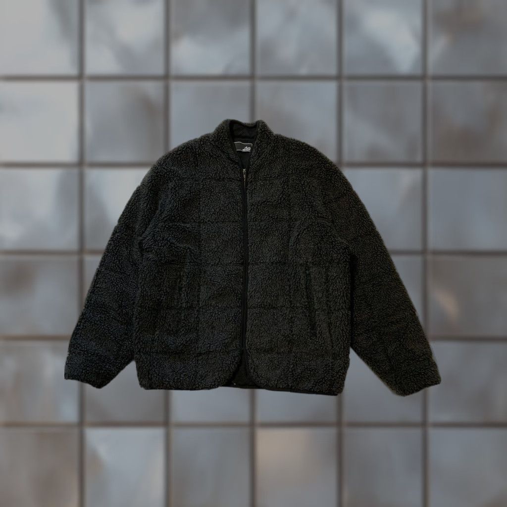 Vintage VINTAGE Lost Enterprises Jacket Square Box Deep Pile Sherpa Fleece Zip Liner Charcoal M Mens Size US M / EU 48-50 / 2 - 1 Thumbnail