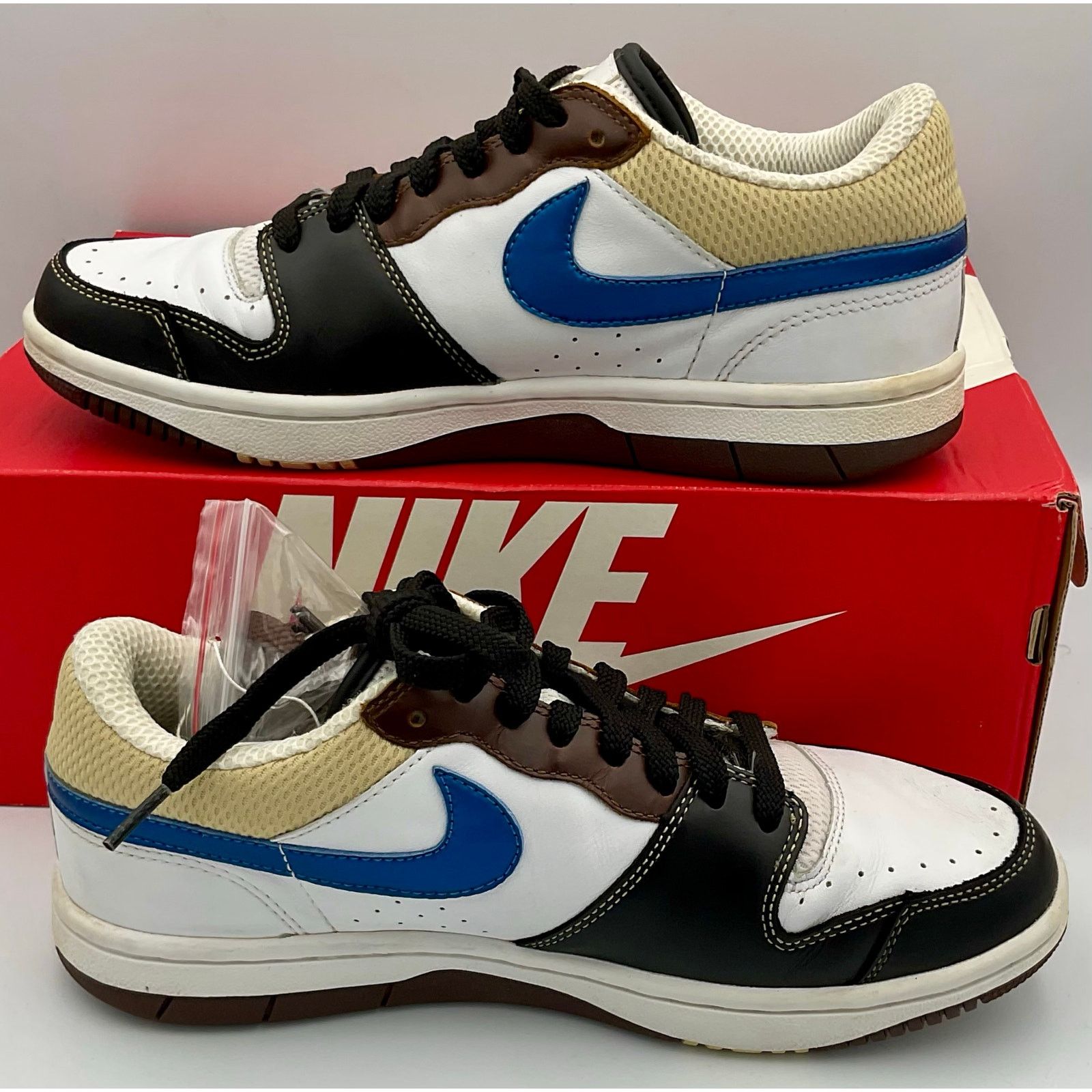 Nike COURT FORCE LOW PRM White/Mil Blue-Bison 313940141 Sz8.5 Size US 8.5 / EU 41-42 - 2 Thumbnail