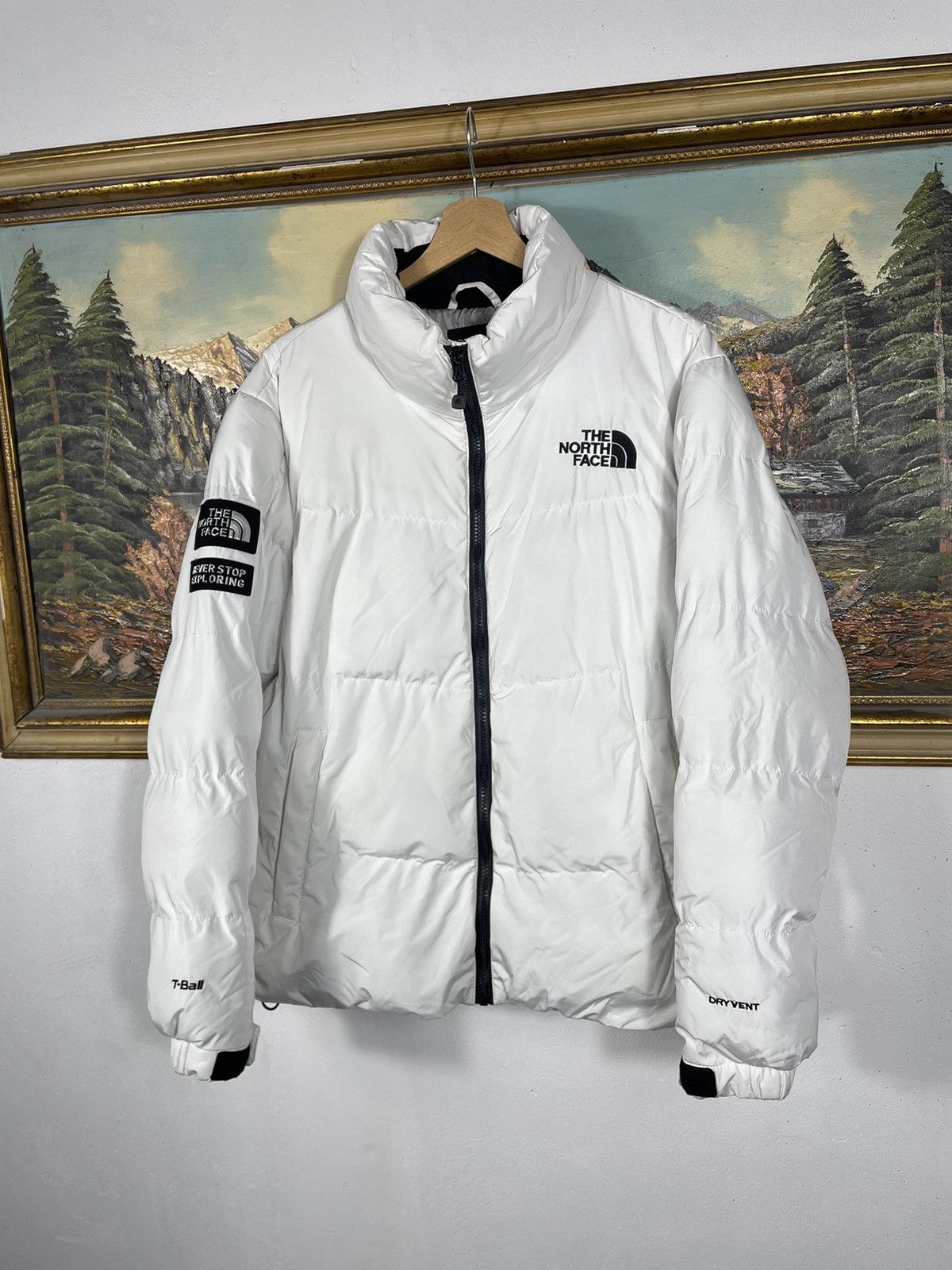 The North Face × Vintage White TNF Retro 00s Jacket Travis Scott Kylie Jenner Vibe Size US M / EU 48-50 / 2 - 3 Thumbnail