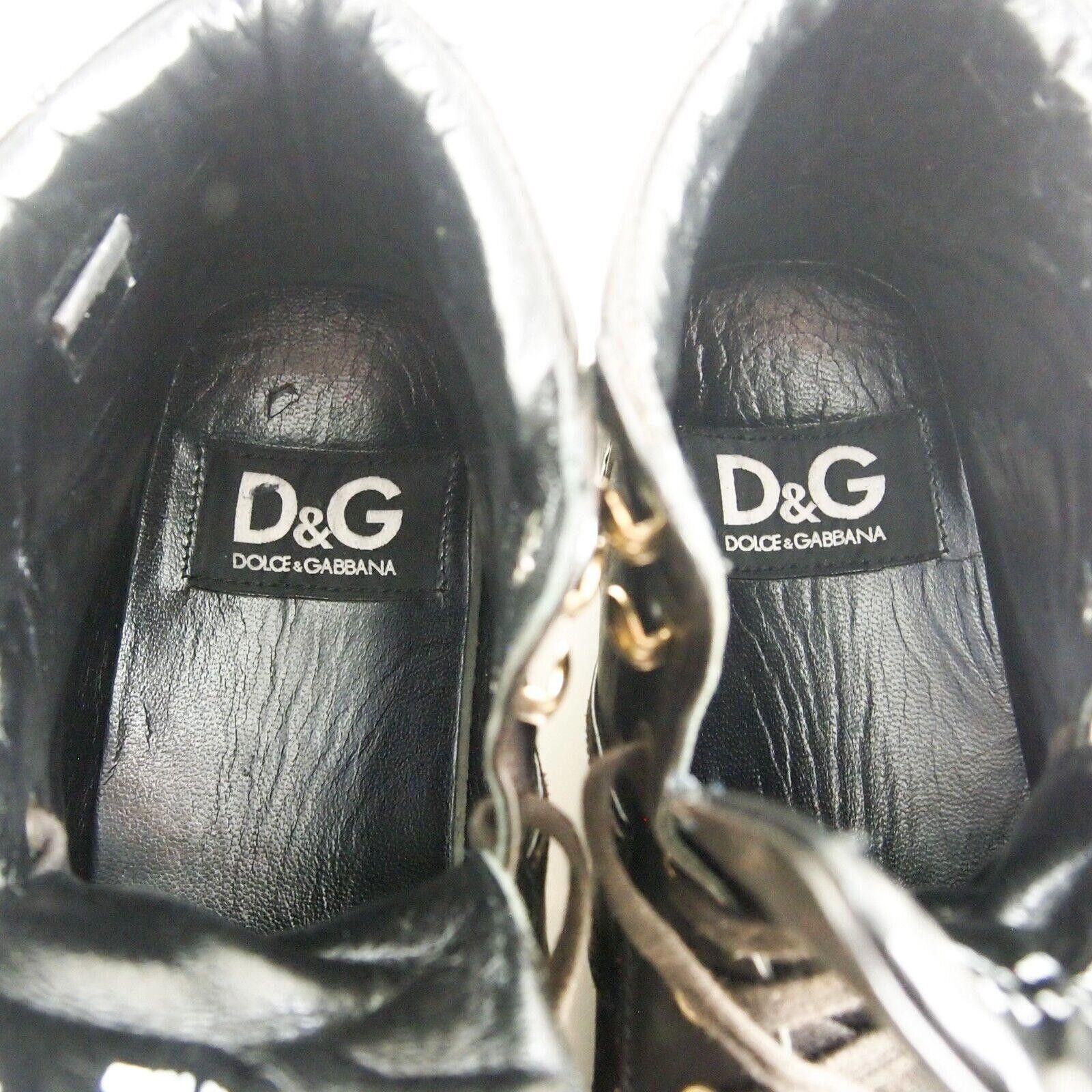 Dolce & Gabbana Dolce Gabbana High Top Sneakers Brown Leather US 7 EU 40 Size US 7 / EU 40 - 4 Thumbnail