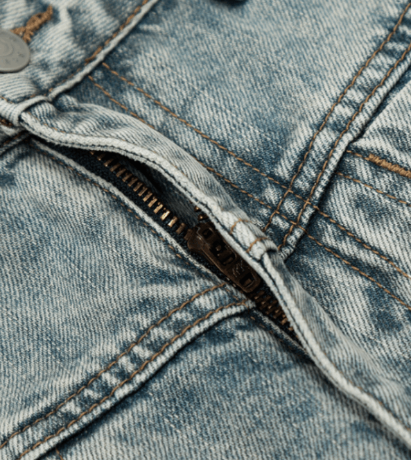 Japanese Brand × Jean Vintage washed distressed wide-leg casual scimitar jeans Size US 32 / EU 48 - 4 Thumbnail