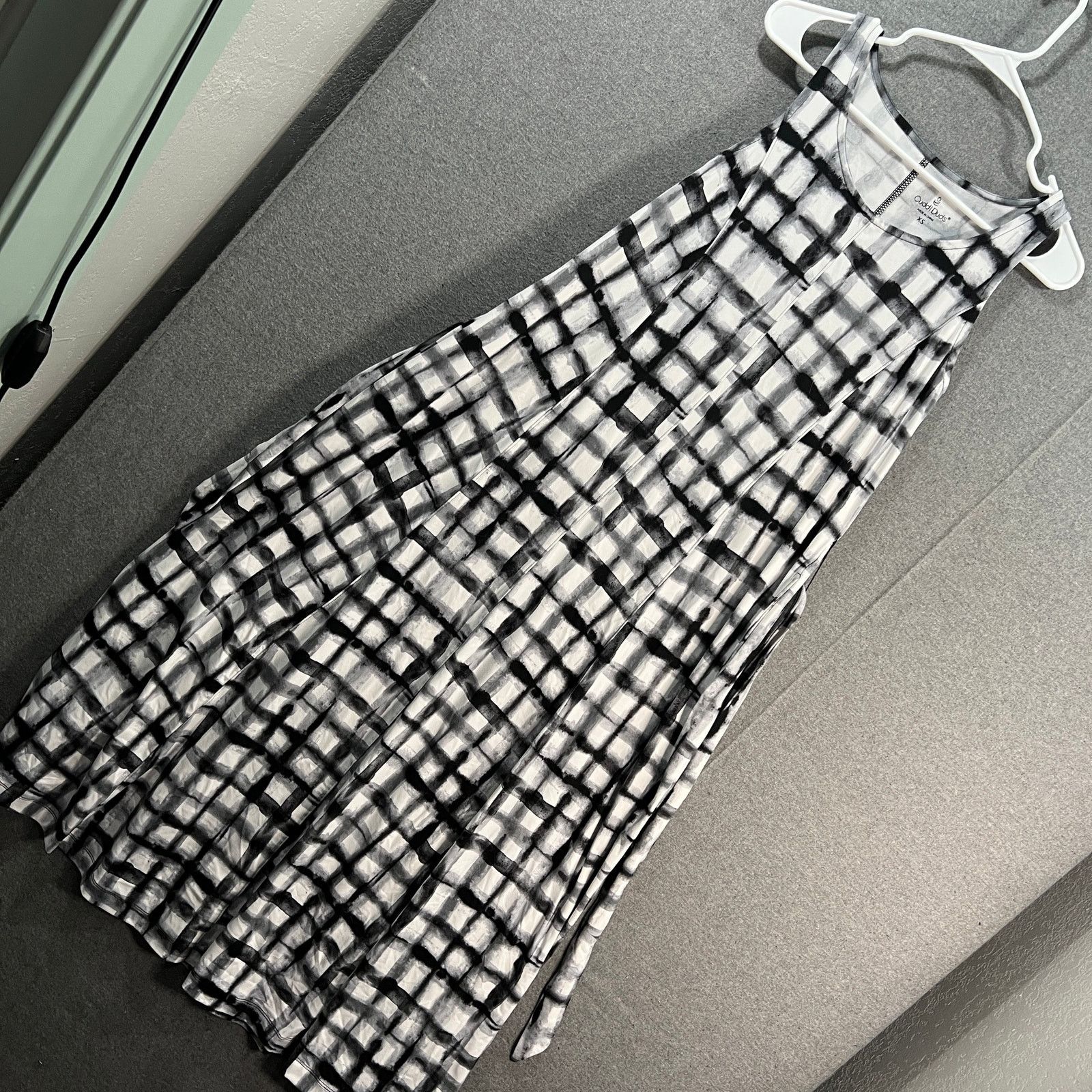 Other Cuddl Duds Flexwear Paneled Maxi Dress Black Gingham Size XS / US 0-2 / IT 36-38 - 1 Thumbnail