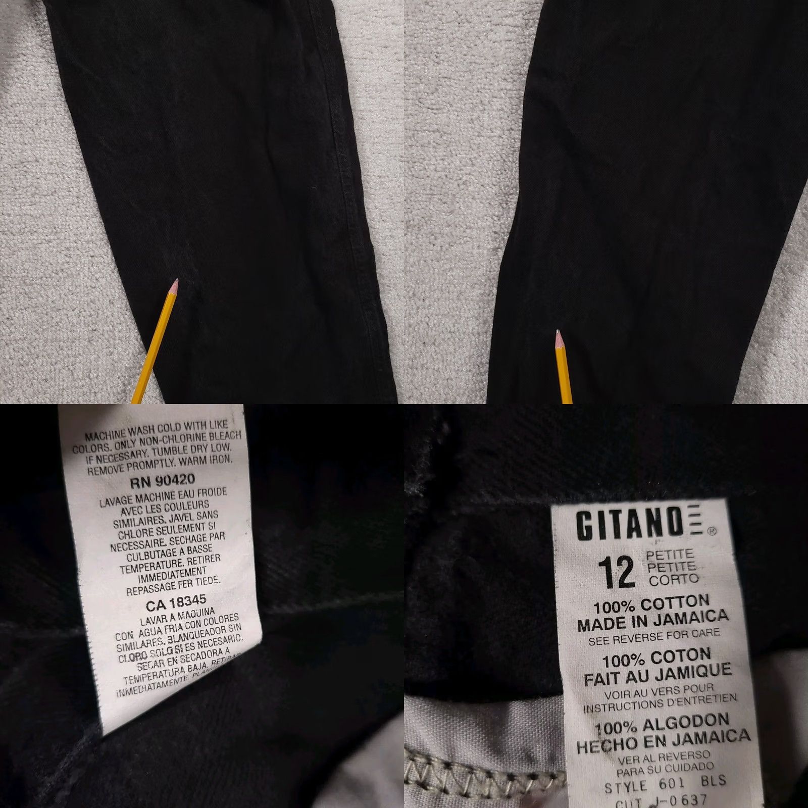 Vintage VINTAGE Gitano Mom Jeans Women's 12P Black Denim Tapered High Rise 80s 90s Mens? Size 34" / US 12 / IT 48 - 10 Thumbnail