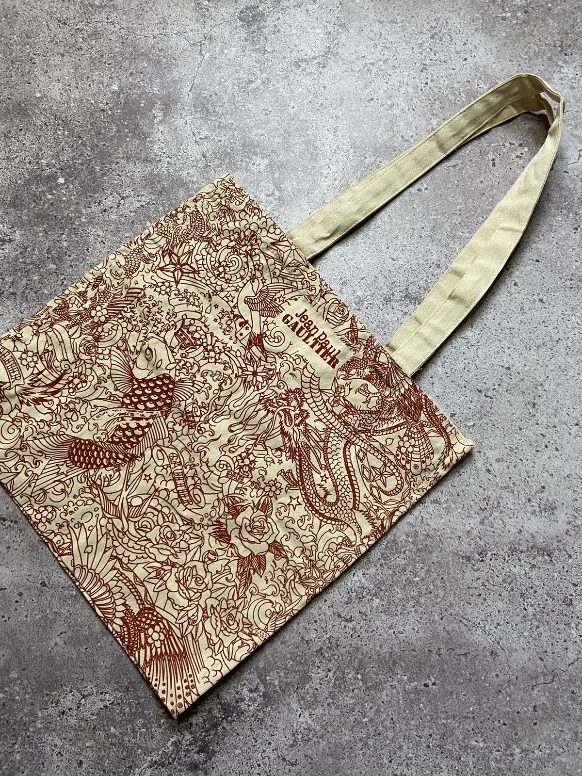 Jean Paul Gaultier Jean Paul Gaultier Dragon Print Tote Shopper Bag Size ONE SIZE - 2 Thumbnail