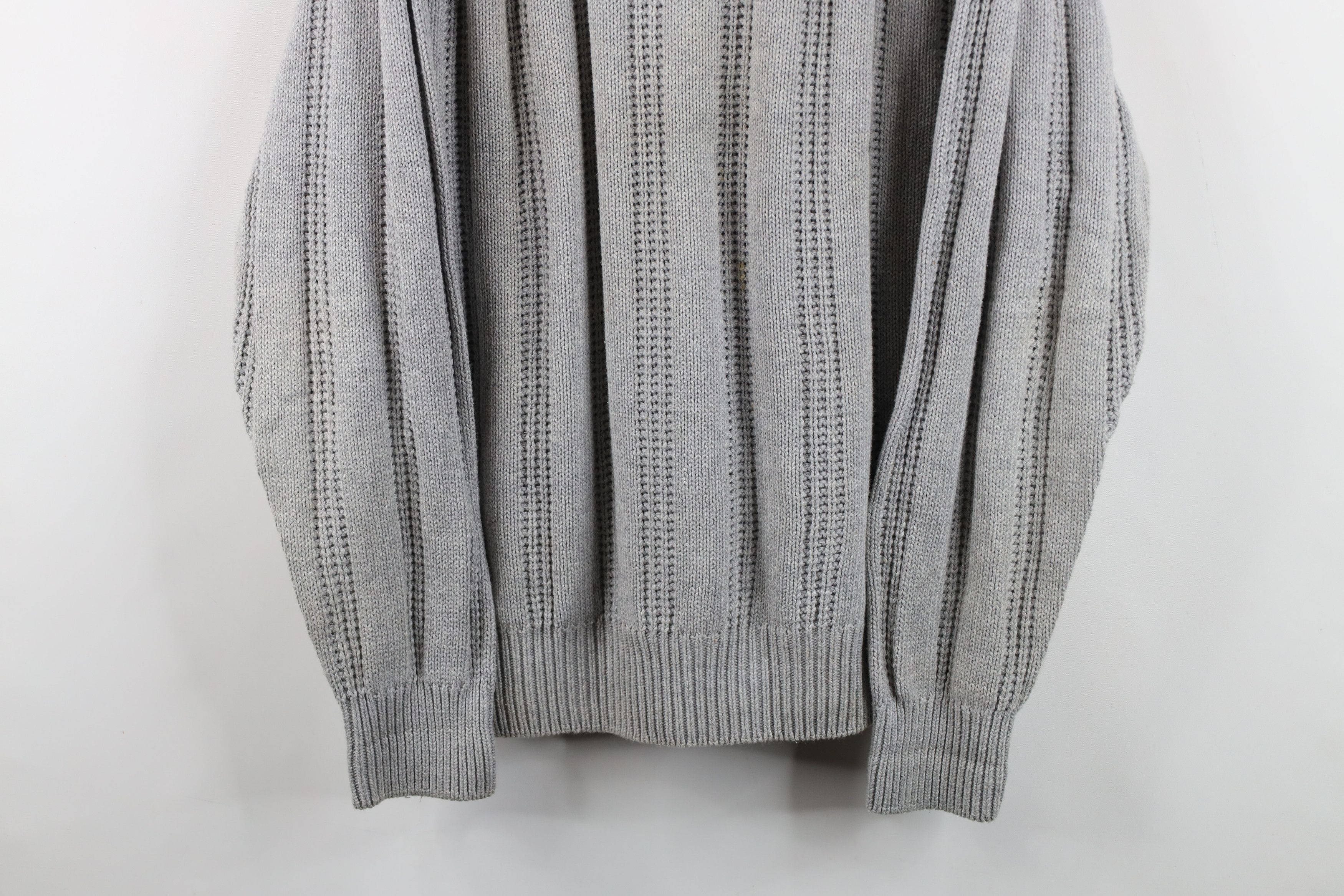 Vintage Vintage 90s Streetwear Blank Cotton Ribbed Knit Sweater Size US M / EU 48-50 / 2 - 3 Thumbnail