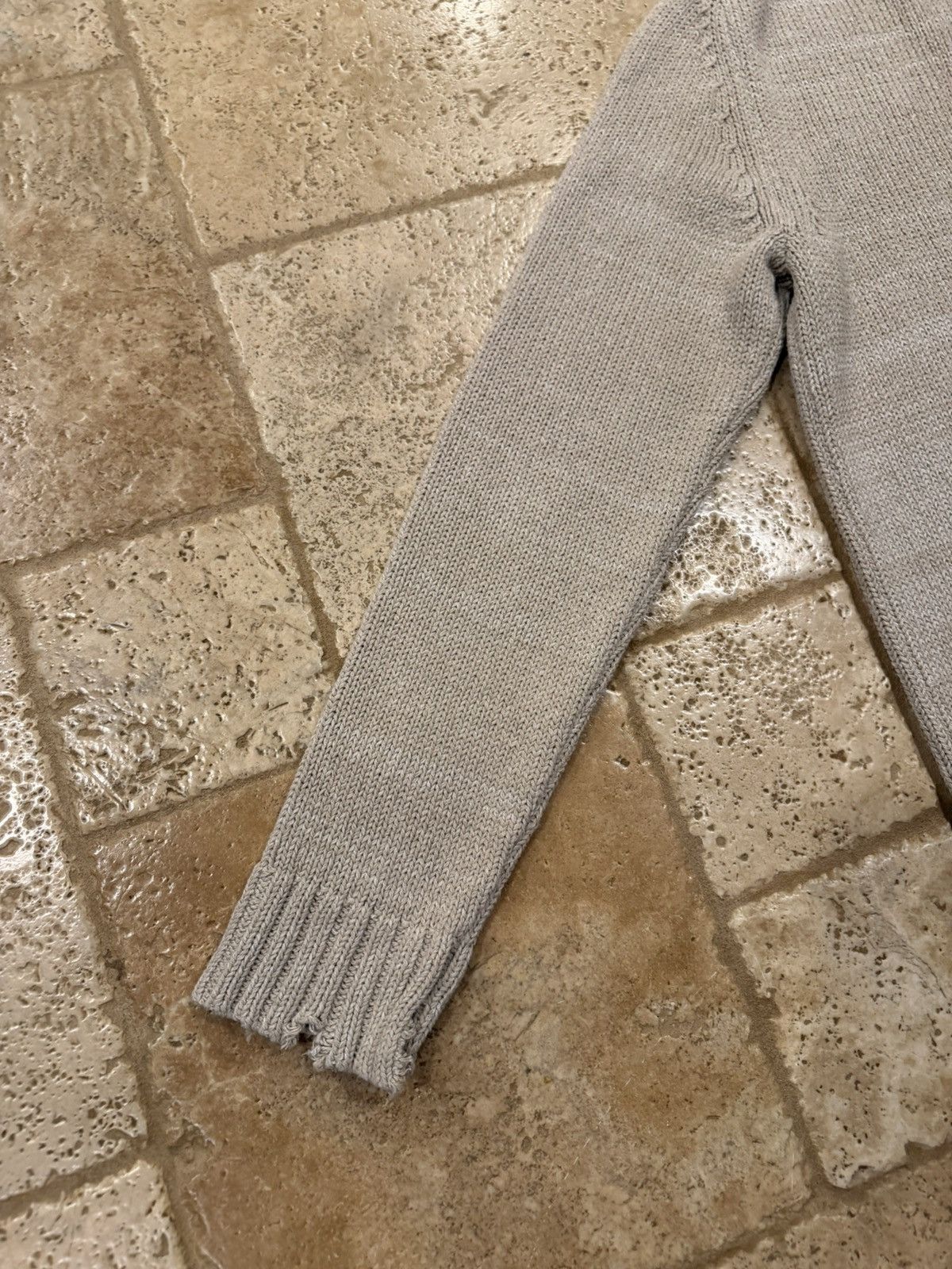Maison Margiela Maison Margiela SS22 Ditressed Neutrals Cardigan Sweater Size US S / EU 44-46 / 1 - 14 Thumbnail