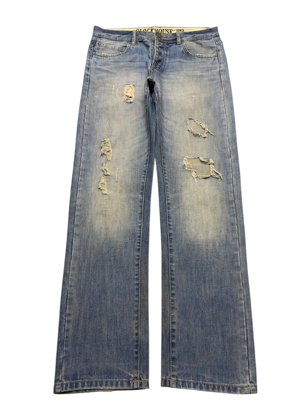 Hysteric Glamour Vintage Y2K Japanese Brand Blue Faded Wash Distressed Jeans Size US 34 / EU 50 - 1 Thumbnail