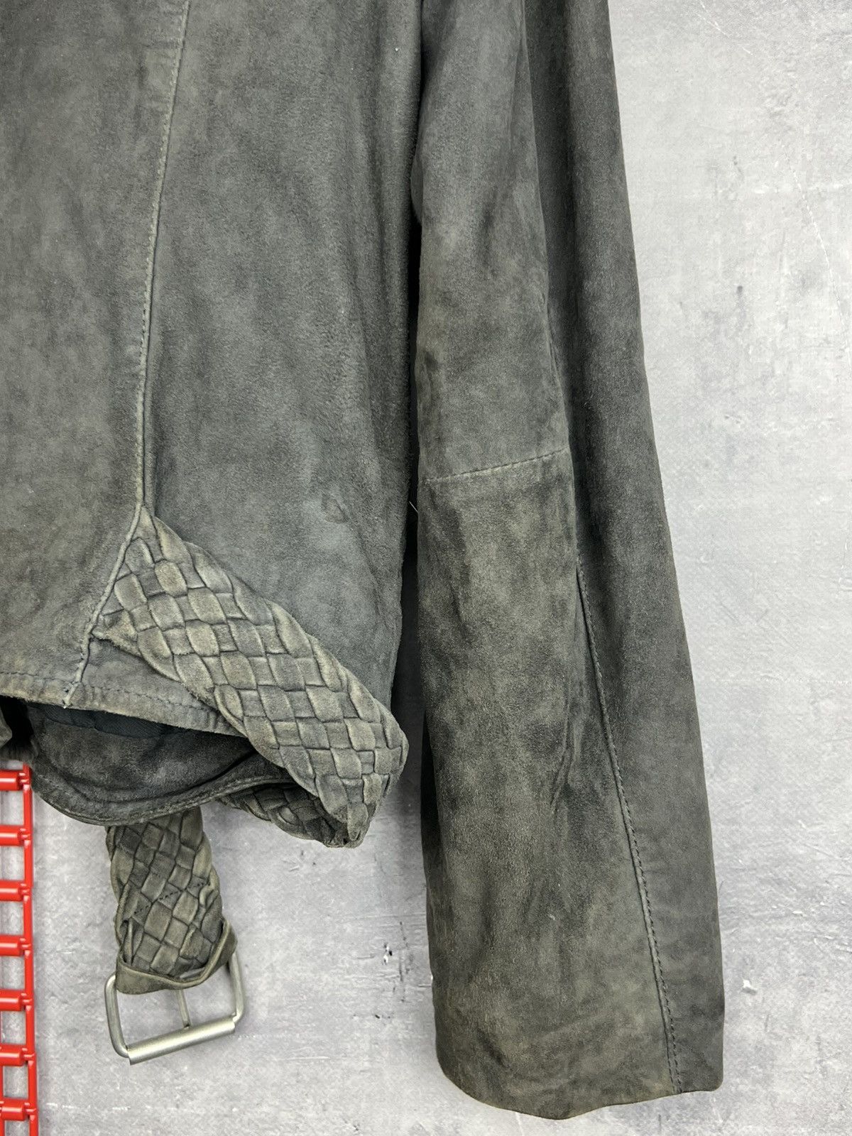 Allsaints ALLSAINTS Braided Wyatt Goat Leather Suede Biker Jacket EU36 Size S / US 4 / IT 40 - 21 Thumbnail