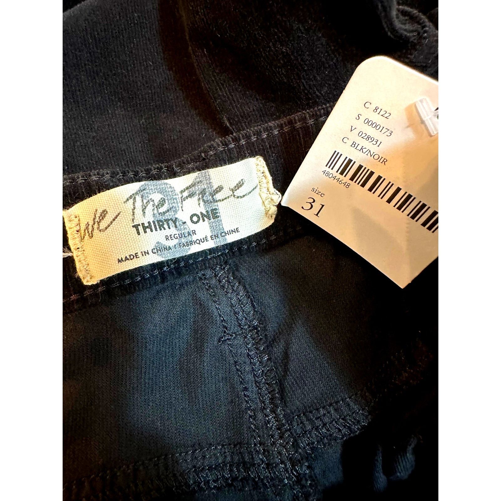 Free People Free People Corduroy Raw Hem Flare Jeans Black Noir 31 Size 31" - 10 Thumbnail