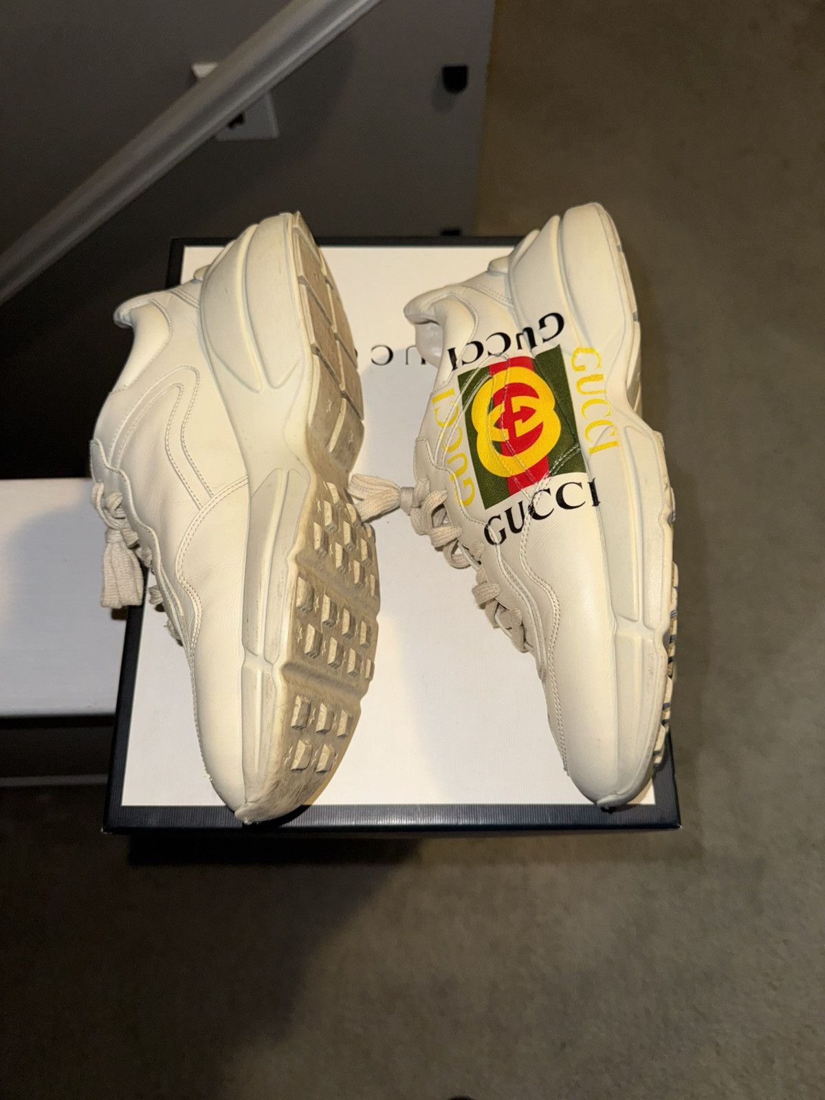 Gucci Gucci Rhyton Logo Ivory Size US 10.5 / EU 43-44 - 2 Thumbnail