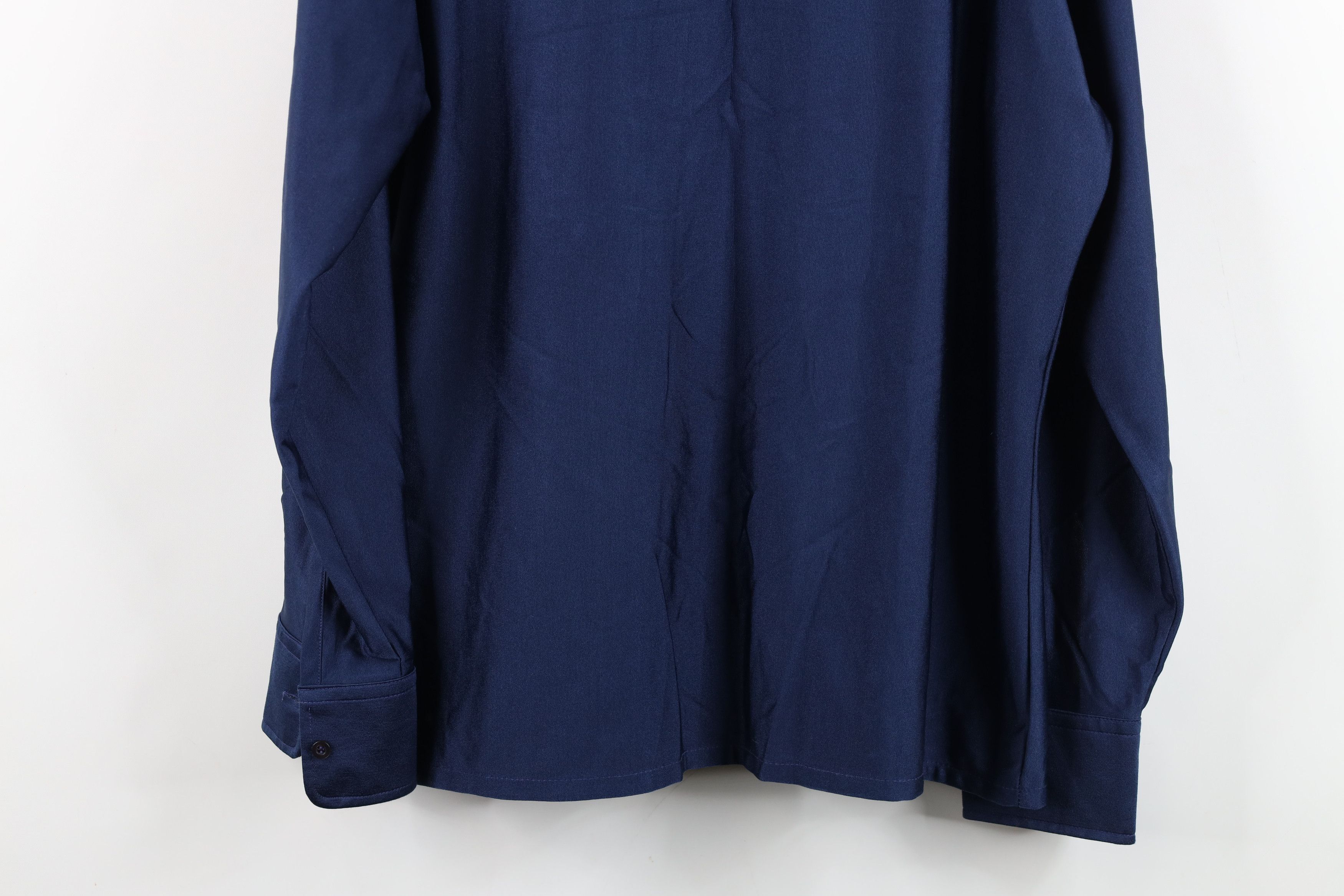 Vintage Vintage 70s Streetwear Knit Collared Button Shirt Blue USA Size US L / EU 52-54 / 3 - 10 Thumbnail