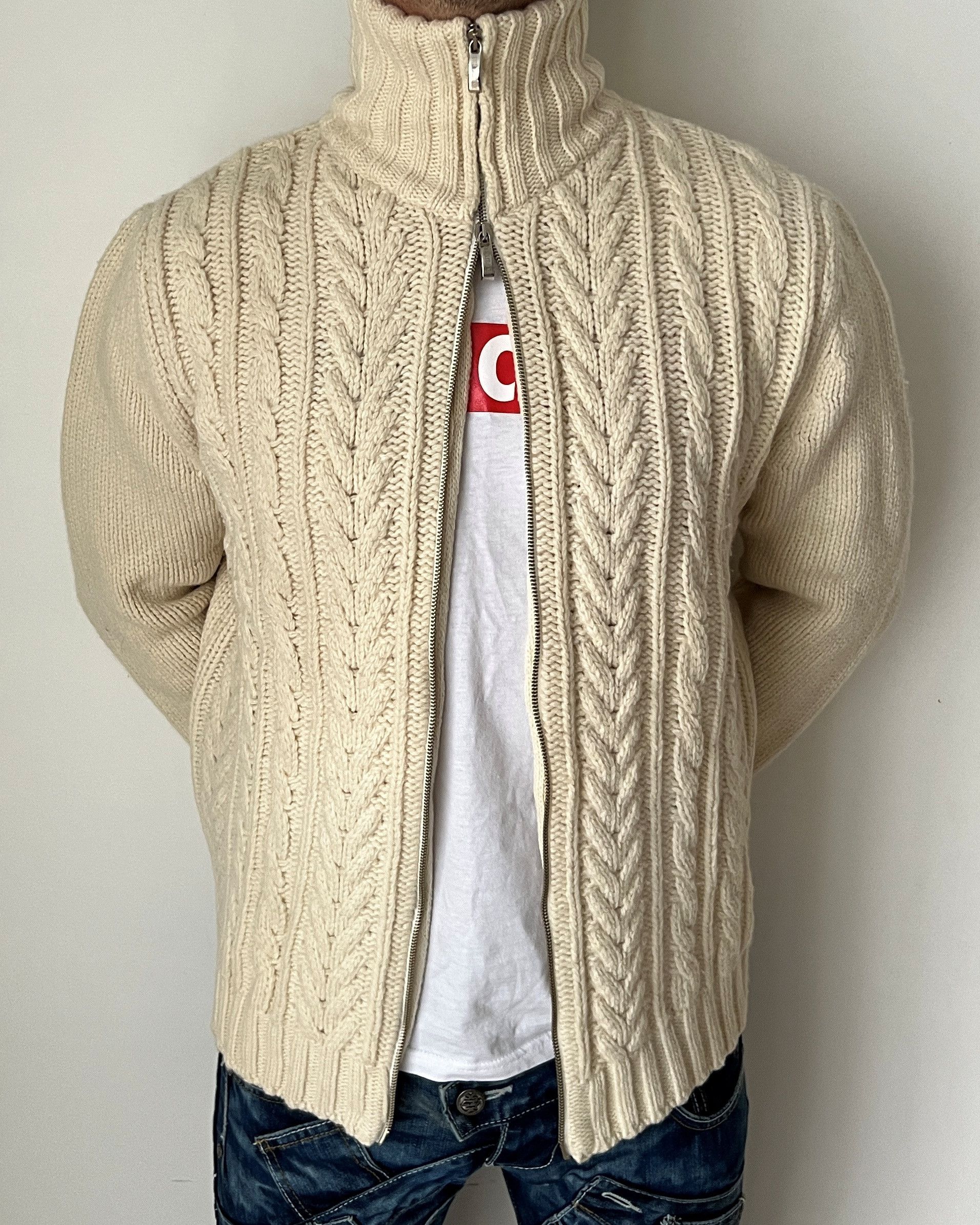 Pal Zileri VINTAGE PAL ZILERI BABY MERINO CHUNKY KNIT CARDIGAN SWEATER Size US M / EU 48-50 / 2 - 4 Thumbnail