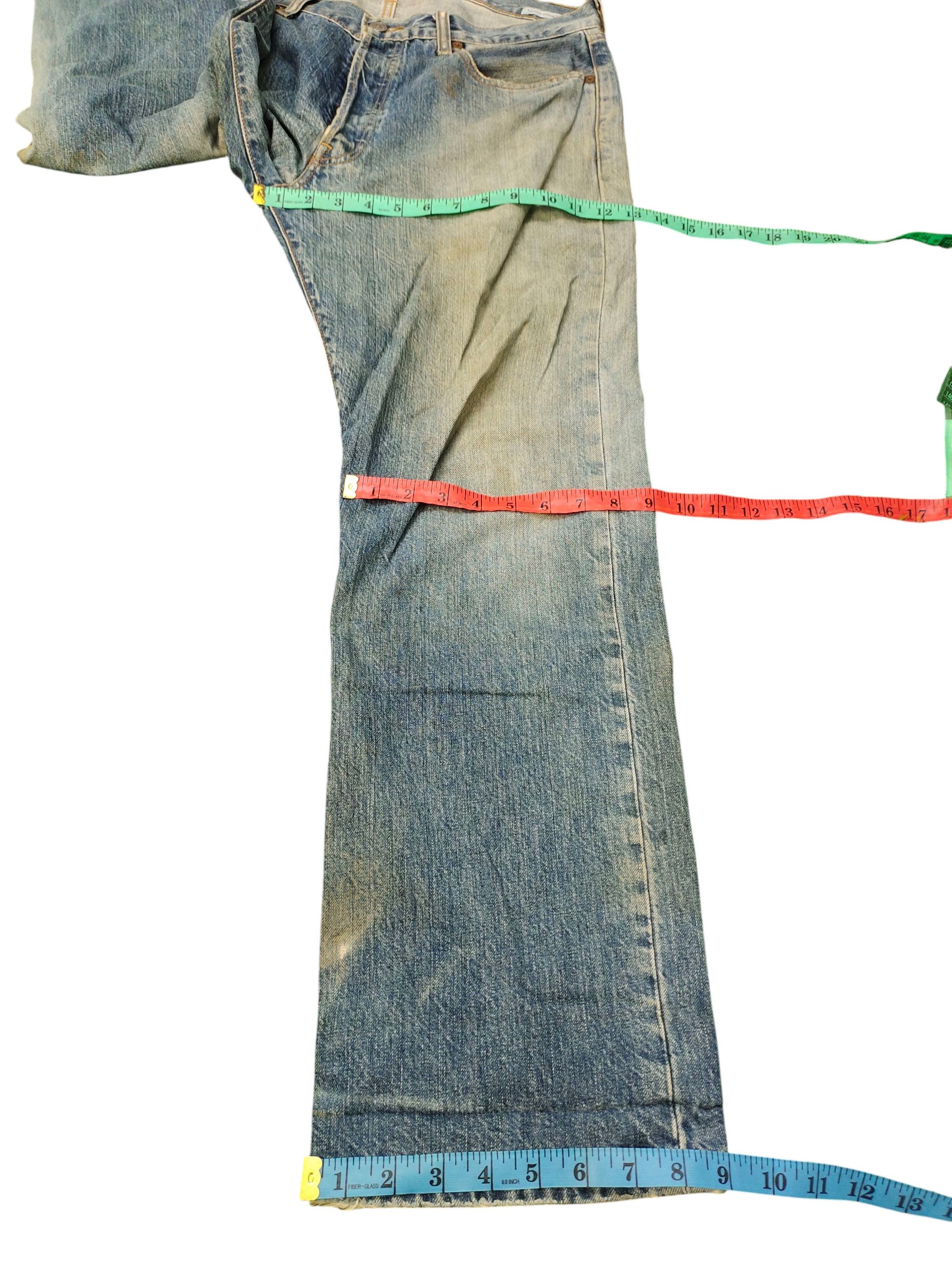 Levi's Vintage Levis 501 Clawmark Distress Faded Jeans Size US 34 / EU 50 - 20 Thumbnail