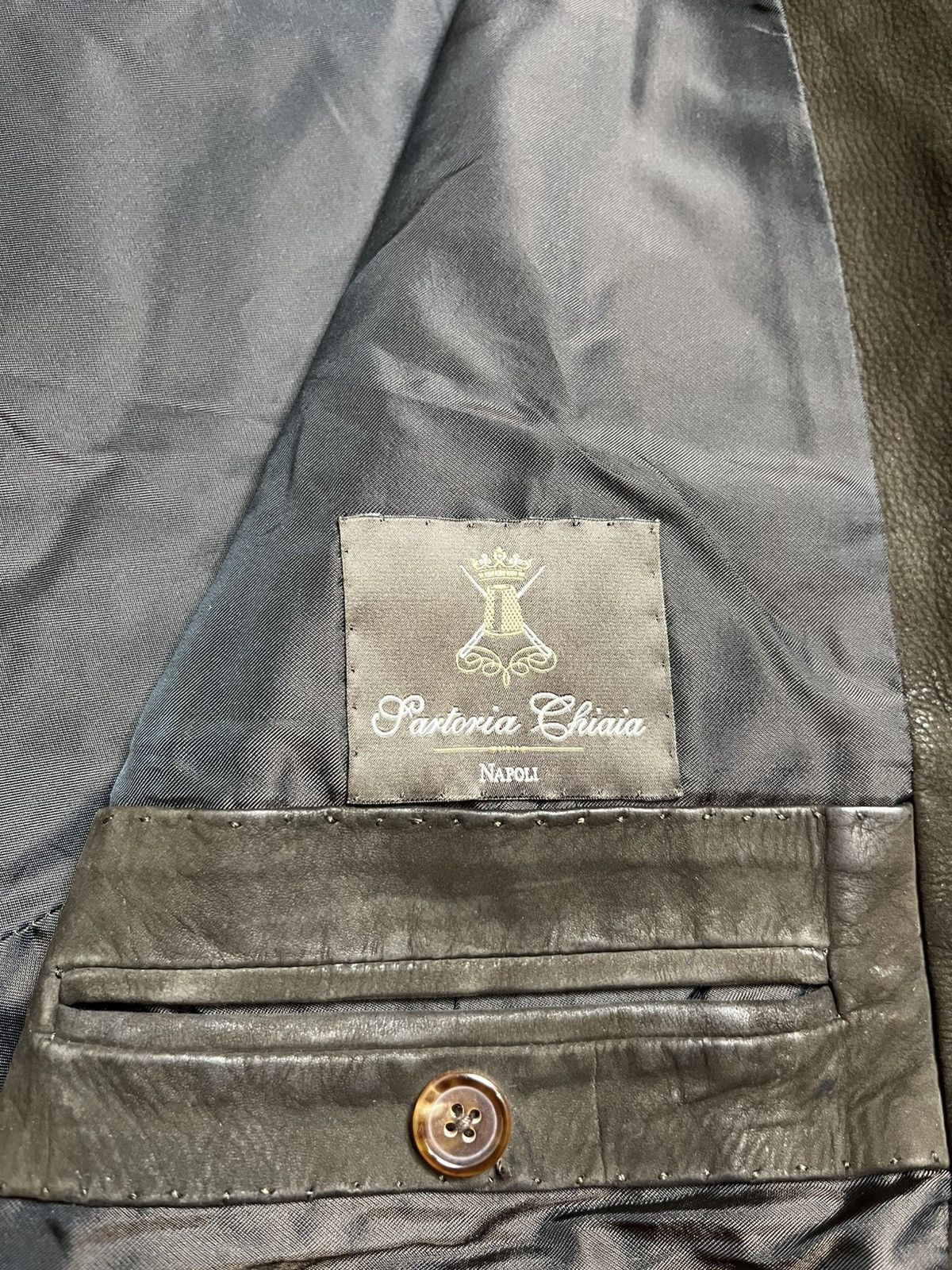 Designer Sartoria Chiaia suede blazer Size 44R - 9 Thumbnail