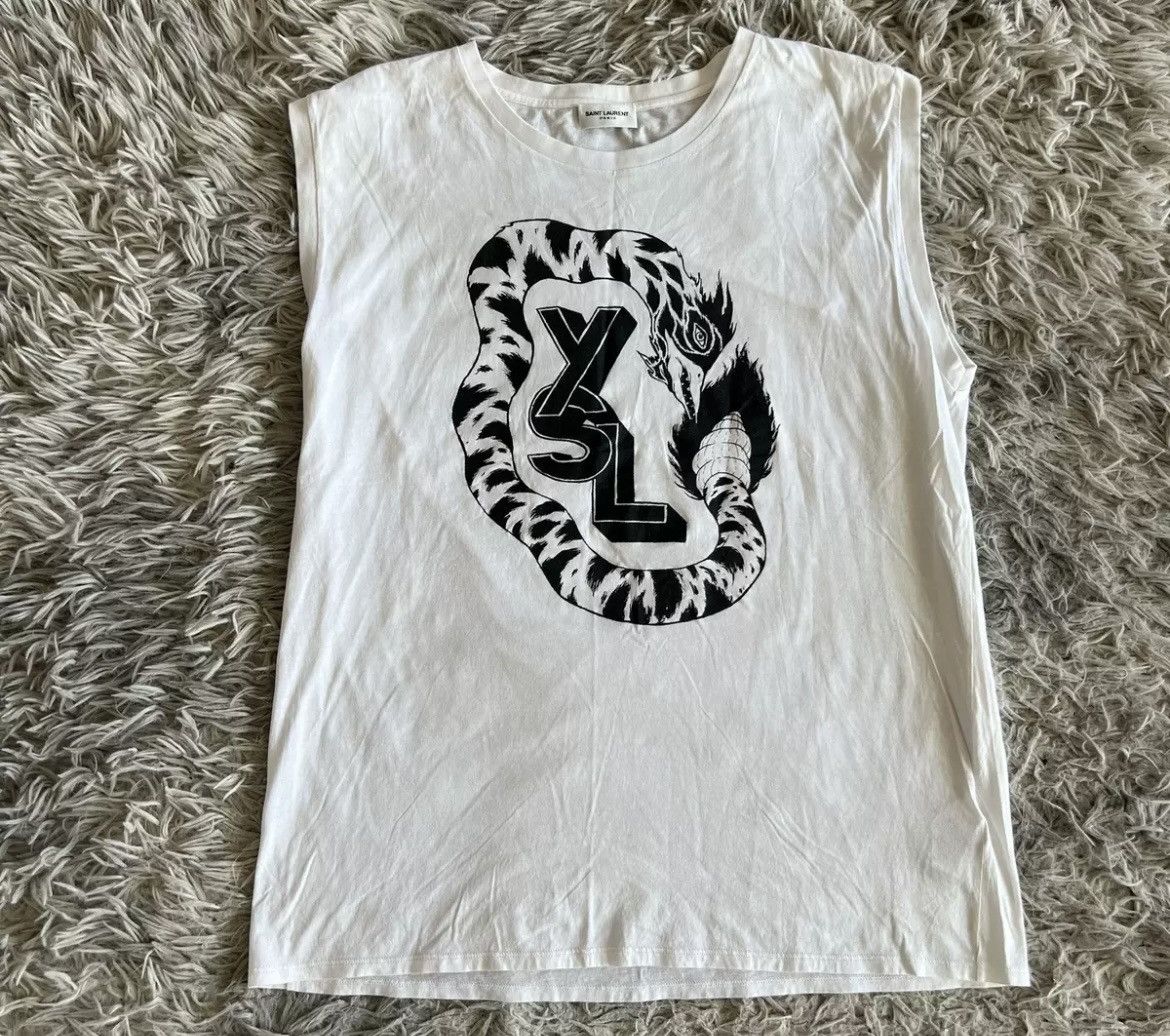 2012 SAINT LAURENT PARIS Snake tank top