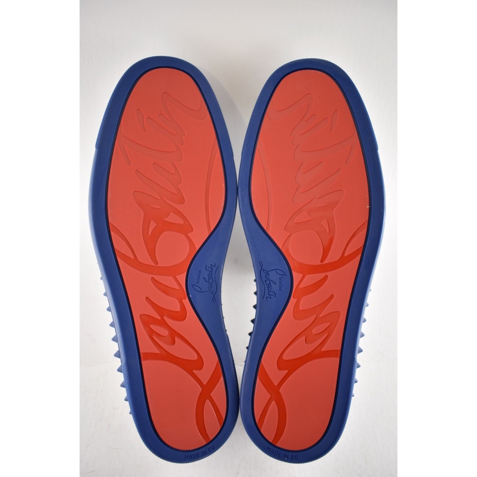 Christian Louboutin Christian Louboutin Pik Boat Flat Orage Blue Spikes 43.5 Size US 10.5 / EU 43-44 - 11 Thumbnail