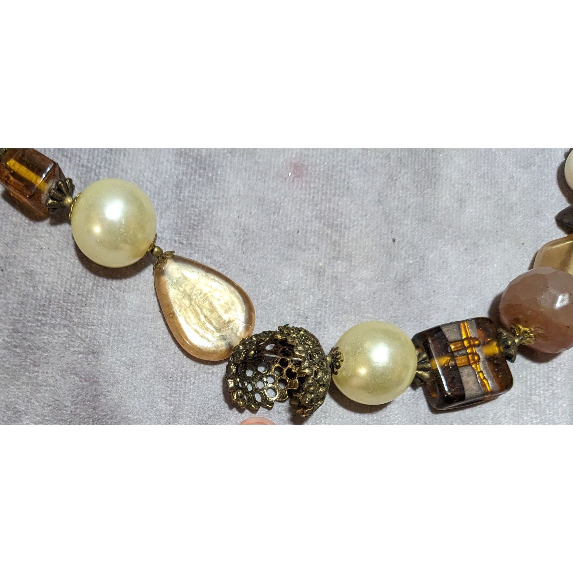 Other Vintage Mixed Medial Gold Chunky Beaded Necklace Size ONE SIZE - 11 Thumbnail