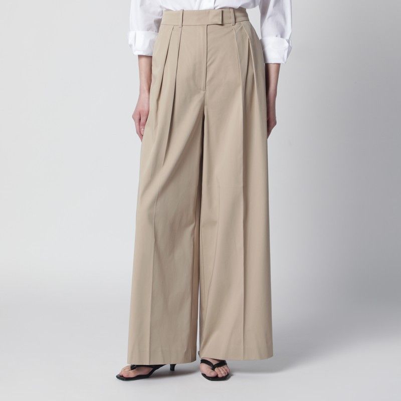 Anine Bing Anine Bing Beige Lou Trousers With Pleats Size 30" / US 8 / IT 44 - 1 Thumbnail