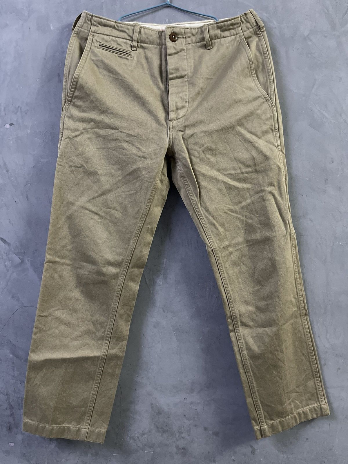 Japanese Brand ZABOU Japan Brand - Repro Vintage Khaki Chino Pants Size US 28 / EU 44 - 1 Thumbnail