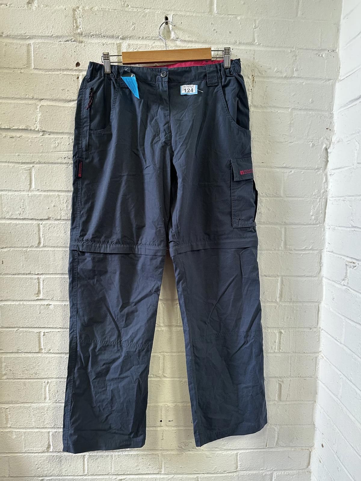 Designer Mountain Warehouse Men's Black Cargo Convertible Pants Size US 32 / EU 48 - 1 Thumbnail