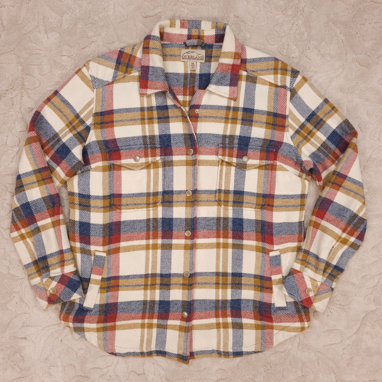 Overland Overland June Plaid Cotton Shirt Jacket Sz Medium Size M / US 6-8 / IT 42-44 - 5 Thumbnail