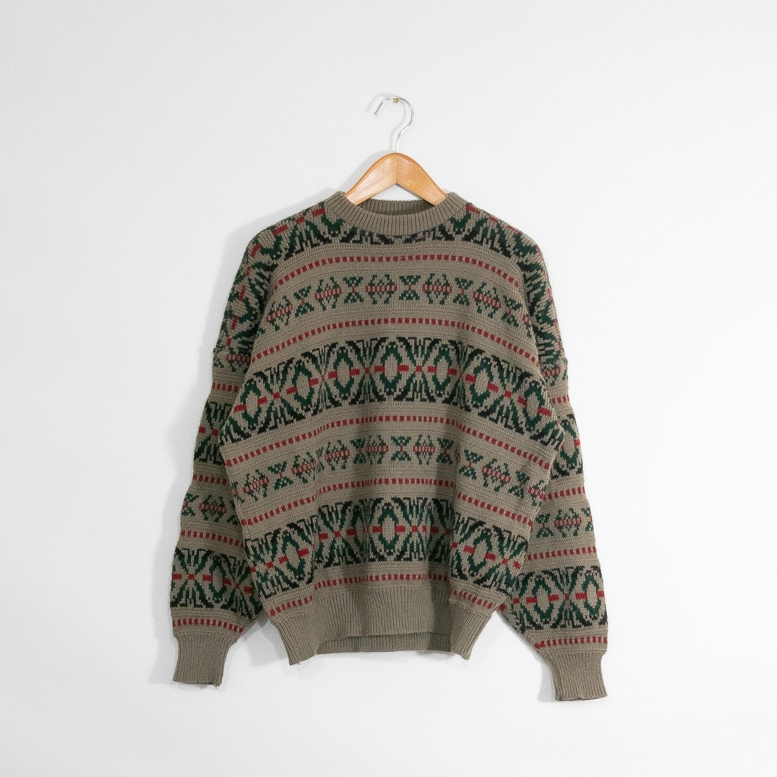 Towncraft Vintage Towncraft Fair Isle Striped Acrylic Sweater Mens XL Size US XL / EU 56 / 4 - 1 Thumbnail