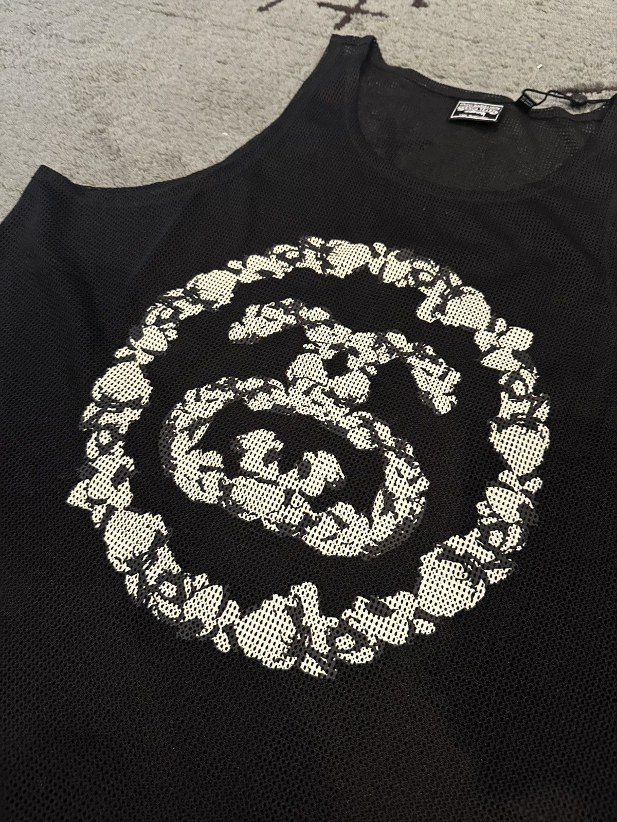 DENIM TEARS × Stussy DS Denim Tears Stussy Double S Wreath Gym Tank Black Size US S / EU 44-46 / 1 - 2 Thumbnail