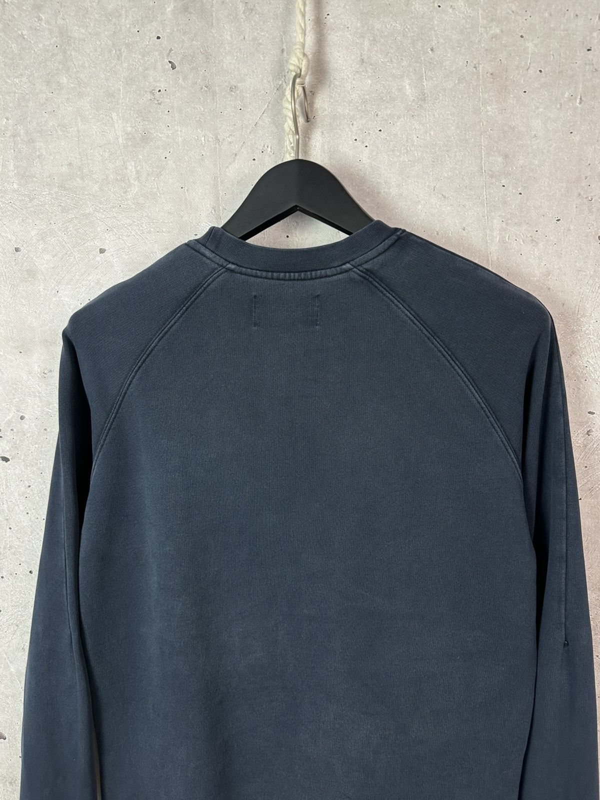 Folk Folk Navy Washed Cotton Crew Neck Long Sleeve Sweatshirt Size US M / EU 48-50 / 2 - 8 Thumbnail