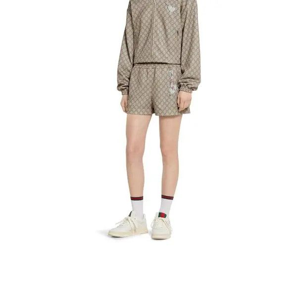 Gucci o1la5ras0426 Printed Technical Jersey Shorts in Beige Size 30" / US 8 / IT 44 - 3 Thumbnail