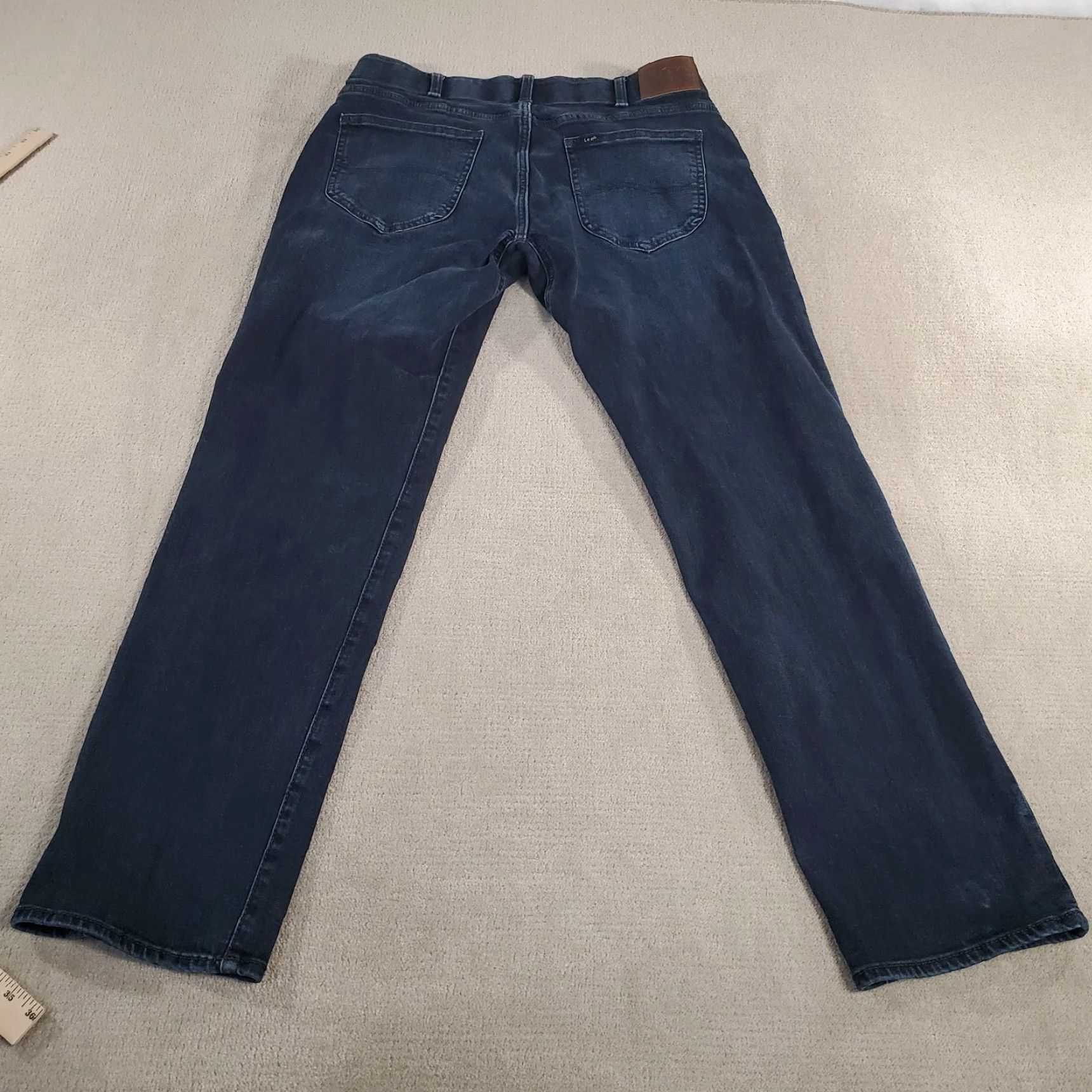 Lee Lee Jeans Mens 34x32 Blue Straight Leg Tapered MVP Performance Denim Cotton Jeans Regular Men S Blue 80s 90s Logo Size US 32 / EU 48 - 7 Thumbnail