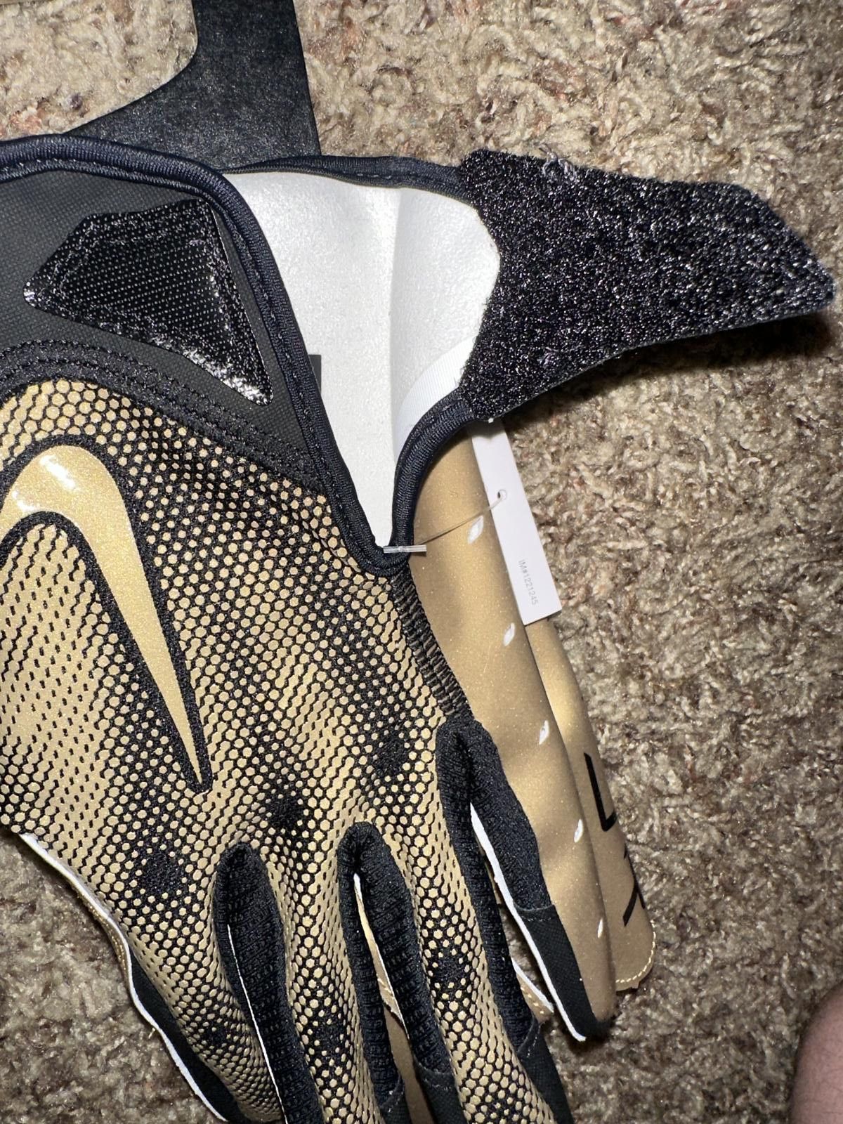 Nike Nike Vapor Jet 7.0 Football Gloves Black Gold Size ONE SIZE - 4 Thumbnail