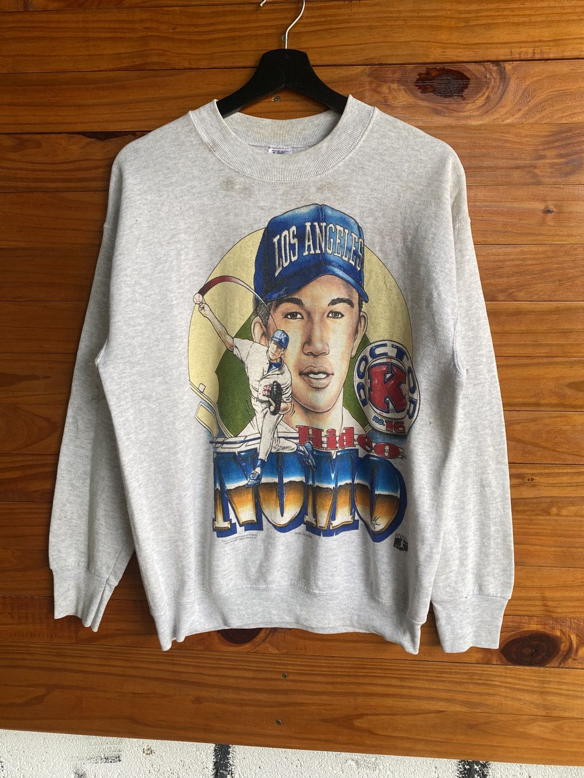 Vintage Vintage 1990s Hideo Nomo Los Angeles Dodgers Sweatshirt Size US M / EU 48-50 / 2 - 3 Thumbnail