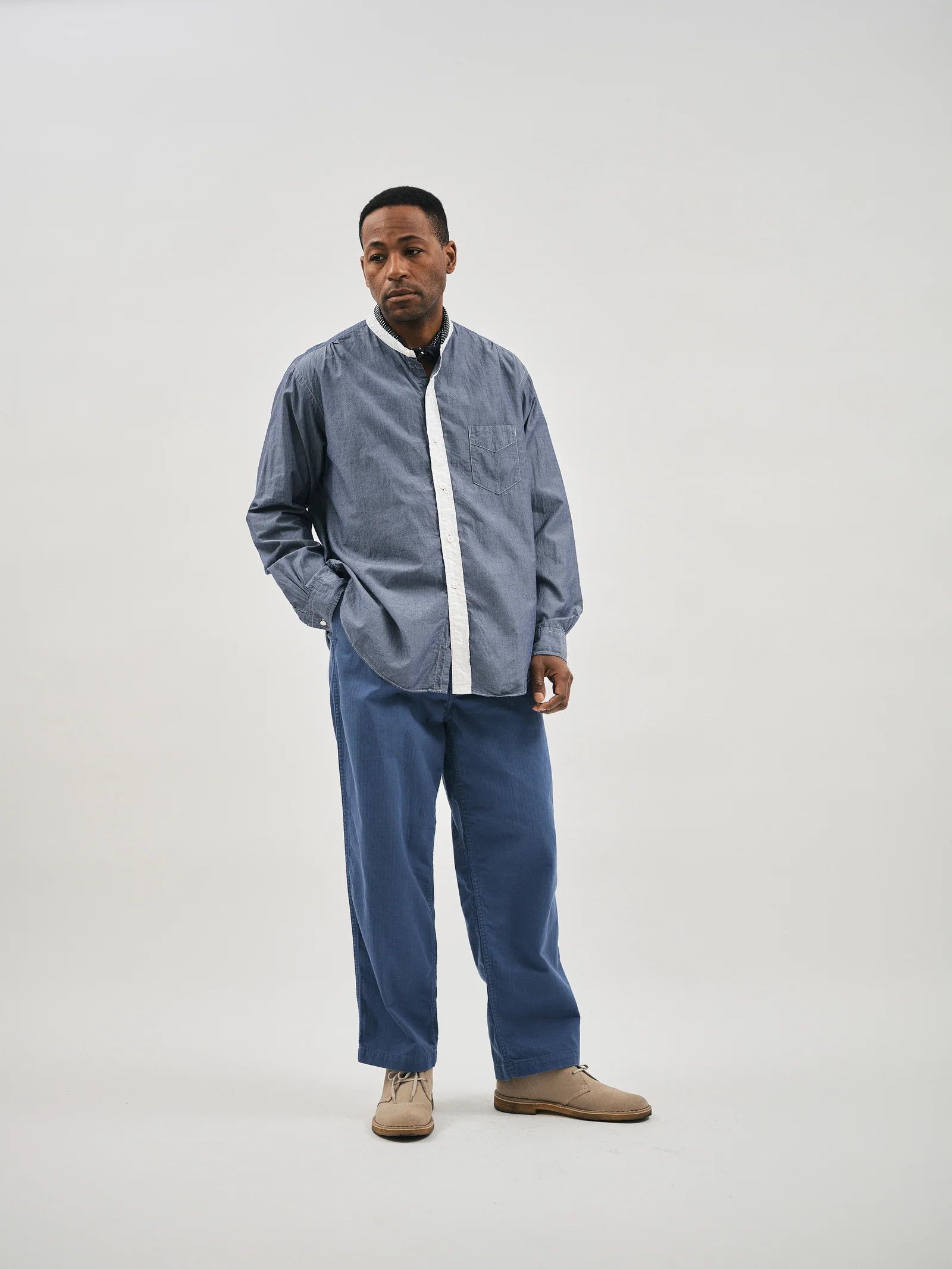 Post Overalls New California Pegtop Pant: mini HBT blue Size US 34 / EU 50 - 1 Thumbnail