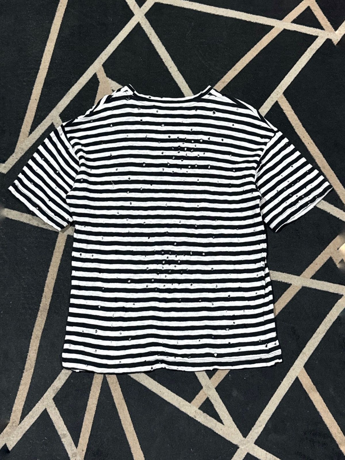 Japanese Brand Striped Distressed SS18 MP Studio Tees Size US M / EU 48-50 / 2 - 3 Thumbnail